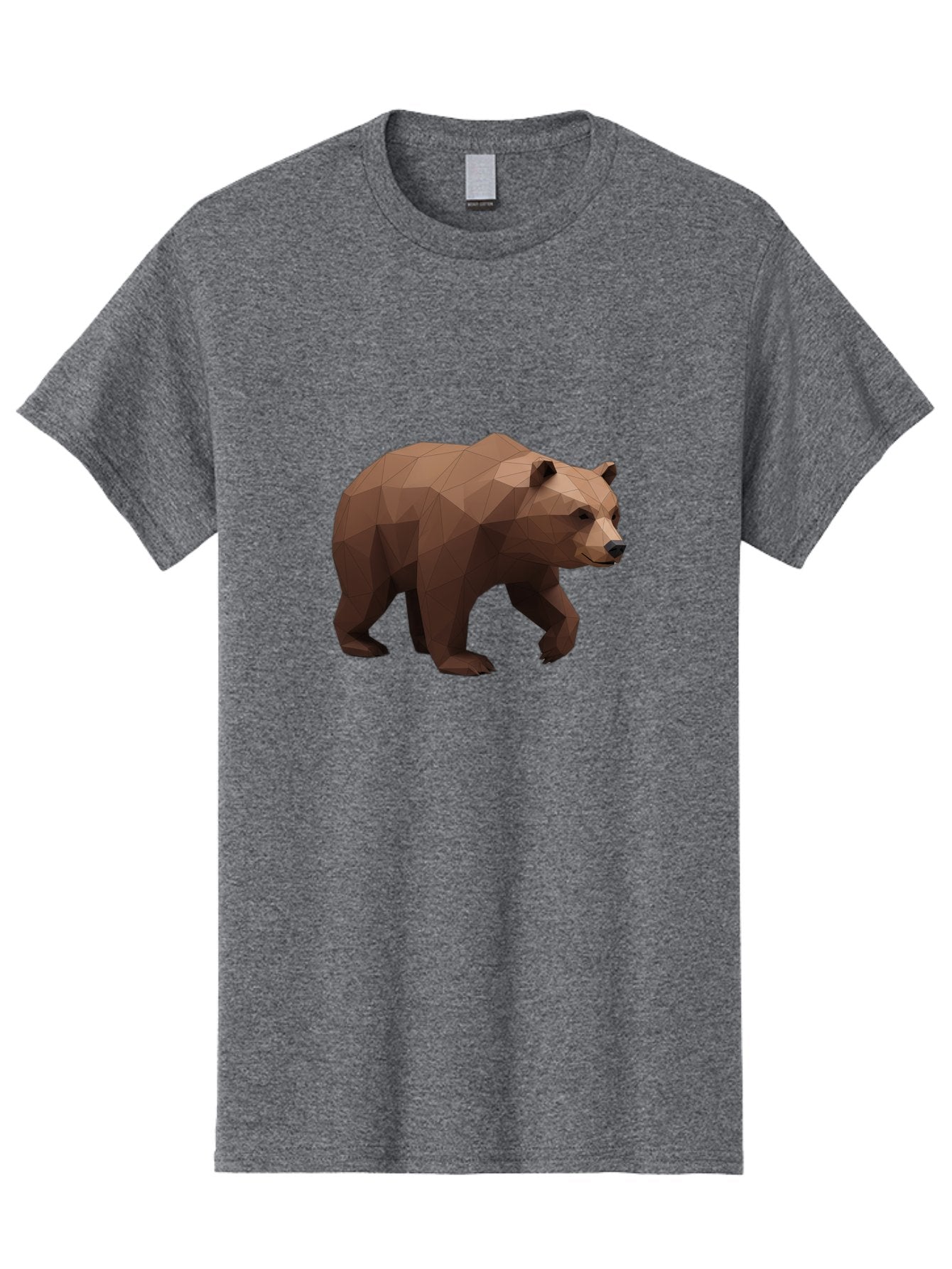 Low-Poly-Brown-Bear Men'S Graphic Tee, 100% Cotton, Comfortable Casual Summer Wear, Machine Washable, Vintage Camera, Old Camera, Antique Camera, Black Camera, Classic Photography, Photography Equipment, Nostalgic Device, Film Camera, Baf194 4