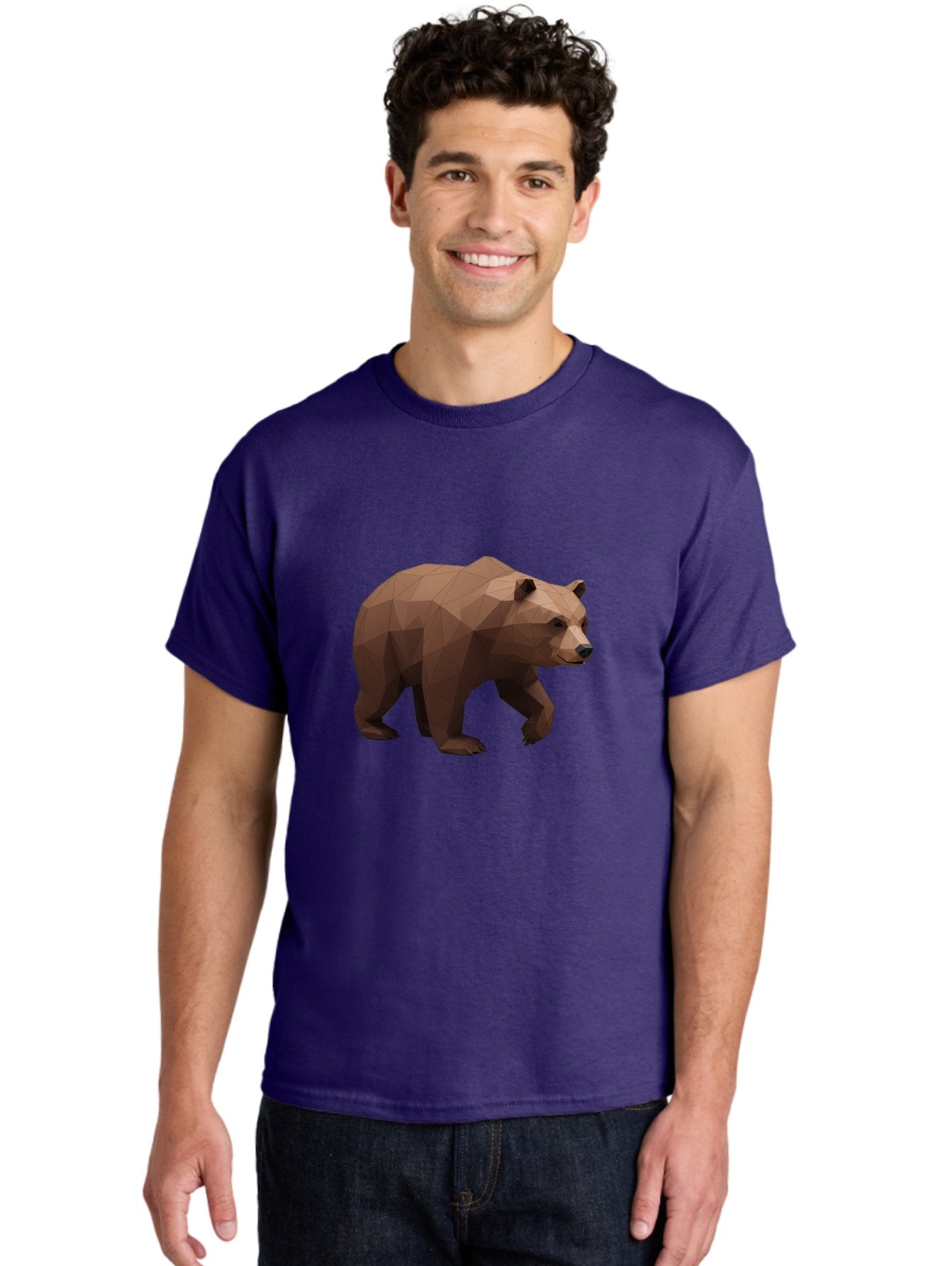 Low-Poly-Brown-Bear Men'S Graphic Tee, 100% Cotton, Comfortable Casual Summer Wear, Machine Washable, Vintage Camera, Old Camera, Antique Camera, Black Camera, Classic Photography, Photography Equipment, Nostalgic Device, Film Camera, Baf194 21