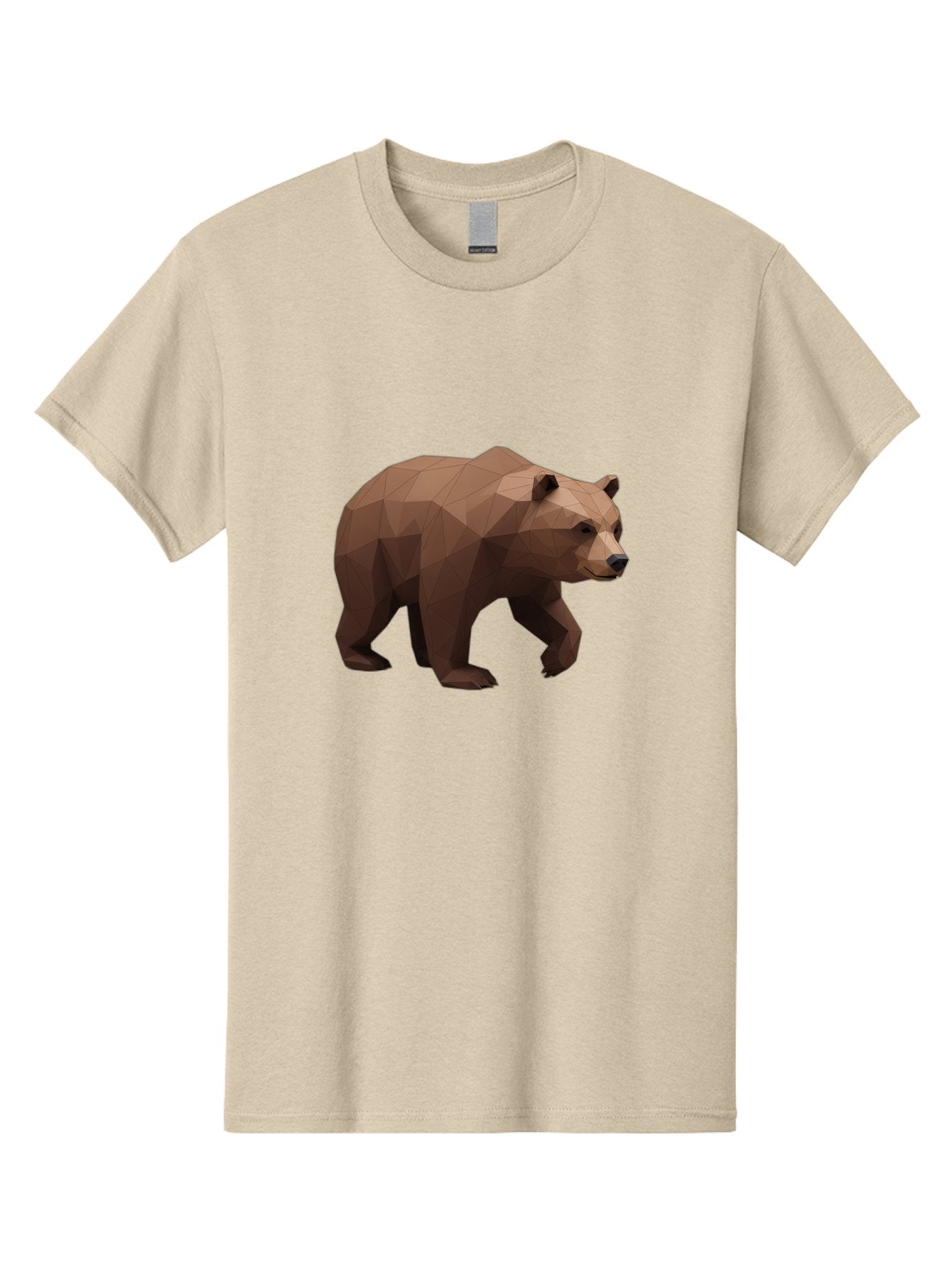 Low-Poly-Brown-Bear Men'S Graphic Tee, 100% Cotton, Comfortable Casual Summer Wear, Machine Washable, Vintage Camera, Old Camera, Antique Camera, Black Camera, Classic Photography, Photography Equipment, Nostalgic Device, Film Camera, Baf194 3