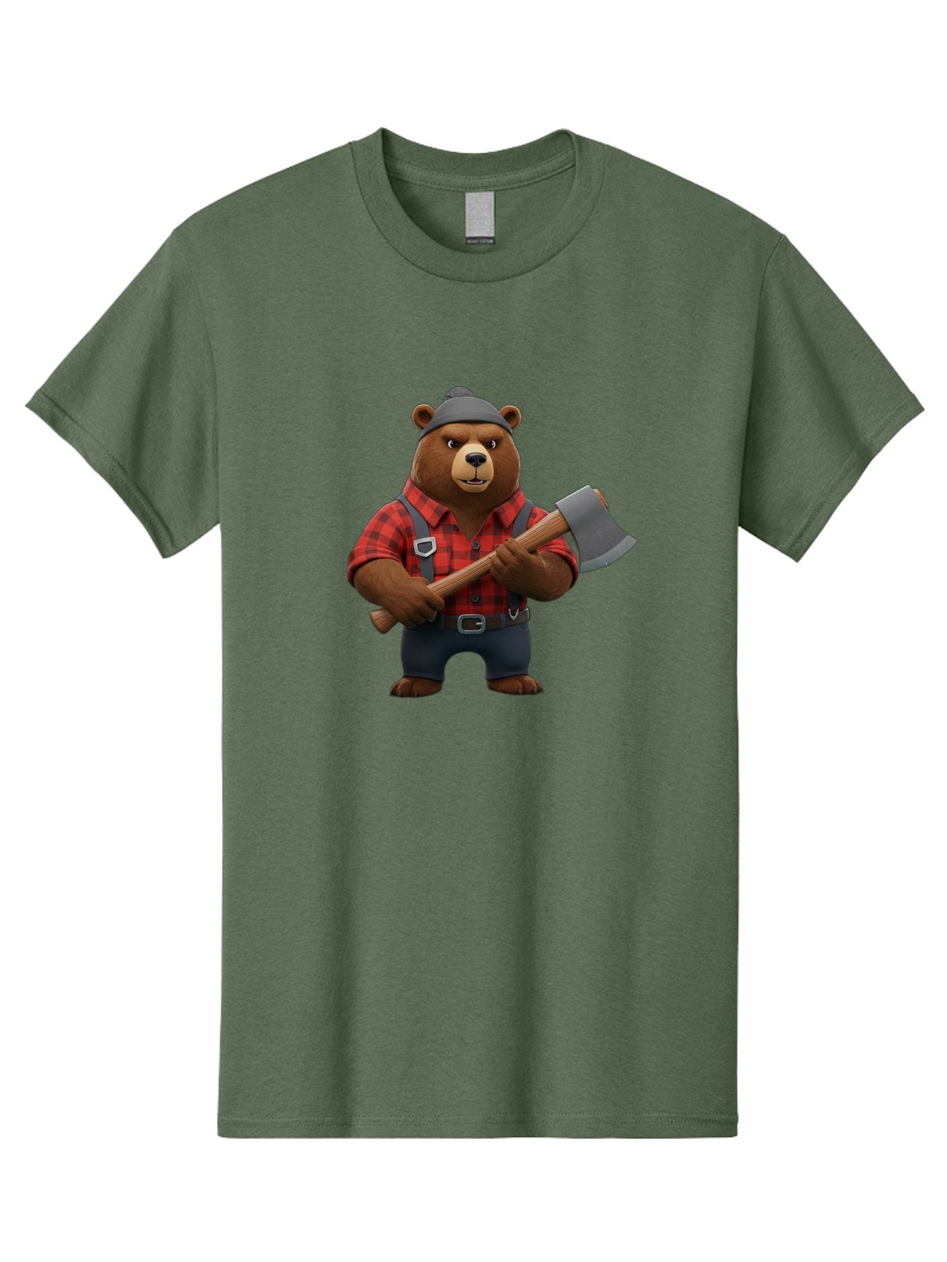 Lumberjack-Bear Men'S Graphic Tee, 100% Cotton, Comfortable Casual Summer Wear, Machine Washable, Vintage Camera, Old Camera, Antique Camera, Black Camera, Classic Photography, Photography Equipment, Nostalgic Device, Film Camera, Camera Art Baf198 14
