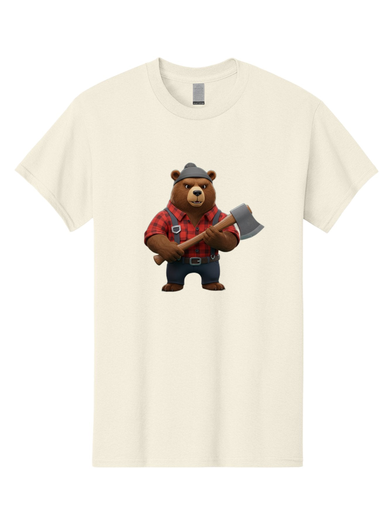 Lumberjack-Bear Men'S Graphic Tee, 100% Cotton, Comfortable Casual Summer Wear, Machine Washable, Vintage Camera, Old Camera, Antique Camera, Black Camera, Classic Photography, Photography Equipment, Nostalgic Device, Film Camera, Camera Art Baf198 15