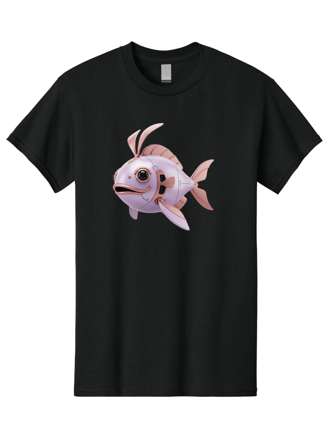 Mechanical-Fish Men'S Graphic Tee, 100% Cotton, Comfortable Casual Summer Wear, Machine Washable, Vintage Camera, Old Camera, Antique Camera, Black Camera, Classic Photography, Photography Equipment, Nostalgic Device, Film Camera, Camera Art Baf205