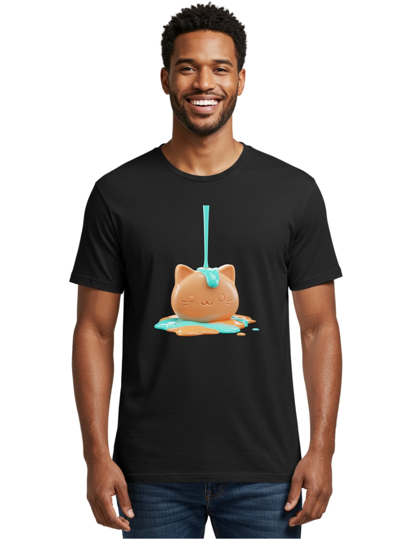 Melting-Cat-Head Men'S Graphic Tee, 100% Cotton, Comfortable Casual Summer Wear, Machine Washable, Vintage Camera, Old Camera, Antique Camera, Black Camera, Classic Photography, Photography Equipment, Nostalgic Device, Film Camera, Camera Art Baf208 16