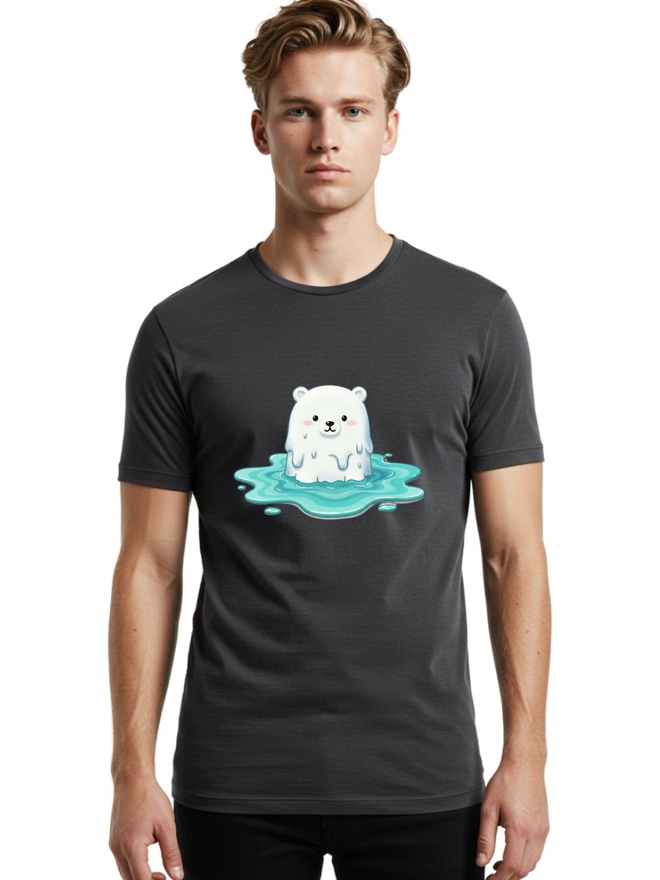 Melting-Polar-Bear Men'S Graphic Tee, 100% Cotton, Comfortable Casual Summer Wear, Machine Washable, Vintage Camera, Old Camera, Antique Camera, Black Camera, Classic Photography, Photography Equipment, Nostalgic Device, Film Camera, Baf211 17
