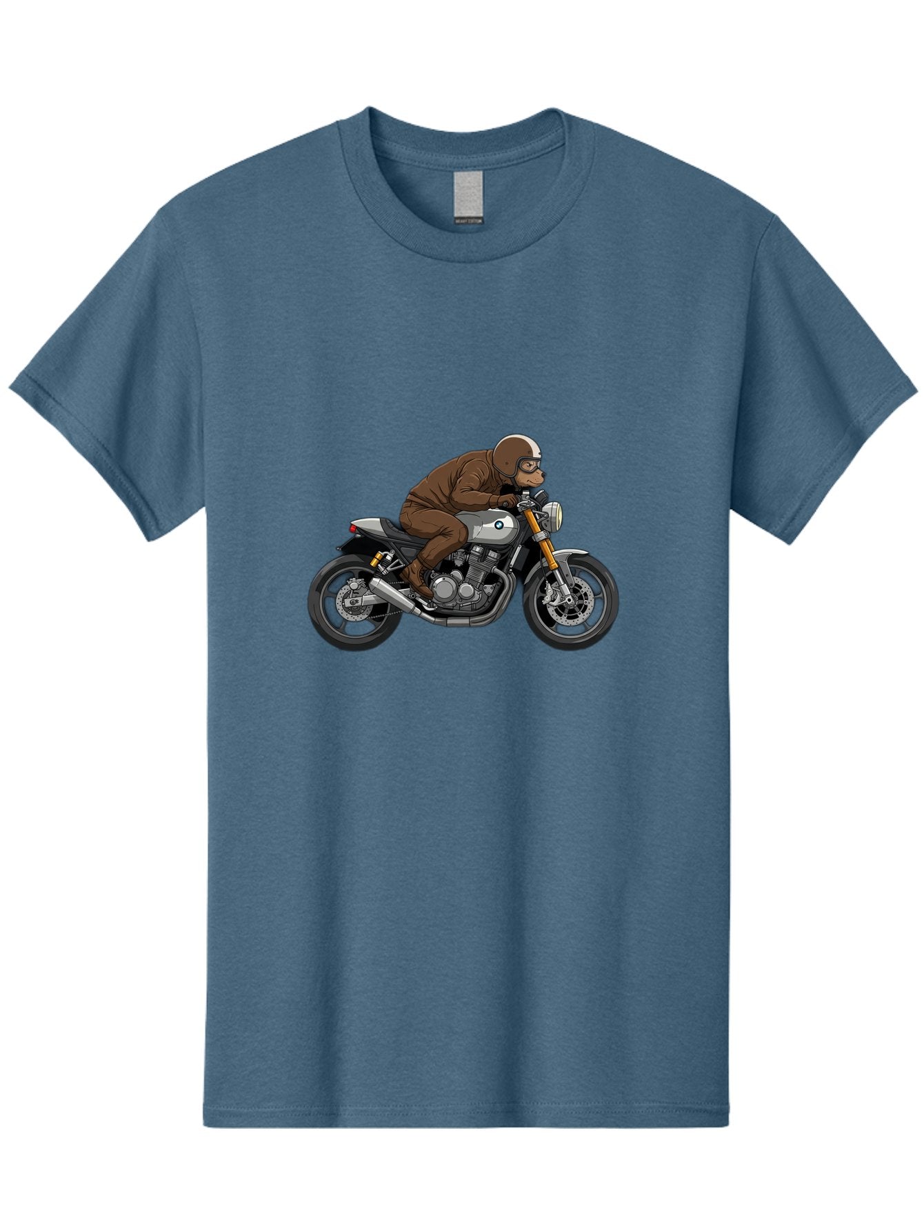 Monkey-On-Bmw-Motorcycle Men'S Graphic Tee, 100% Cotton, Comfortable Casual Summer Wear, Machine Washable, Vintage Camera, Old Camera, Antique Camera, Black Camera, Classic Photography, Photography Equipment, Nostalgic Device, Film Camera, Baf231 12