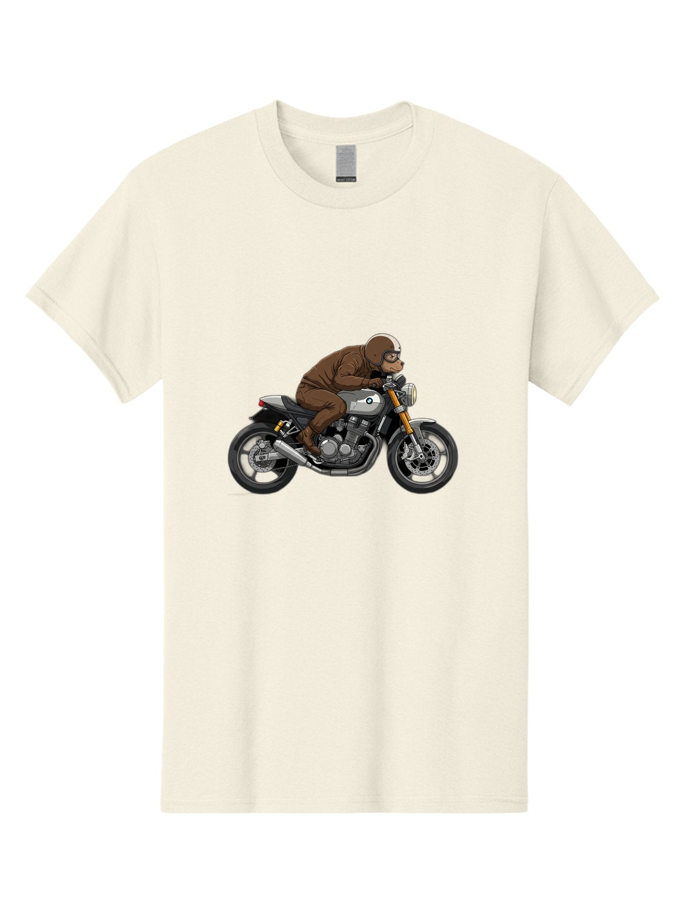 Monkey-On-Bmw-Motorcycle Men'S Graphic Tee, 100% Cotton, Comfortable Casual Summer Wear, Machine Washable, Vintage Camera, Old Camera, Antique Camera, Black Camera, Classic Photography, Photography Equipment, Nostalgic Device, Film Camera, Baf231 8