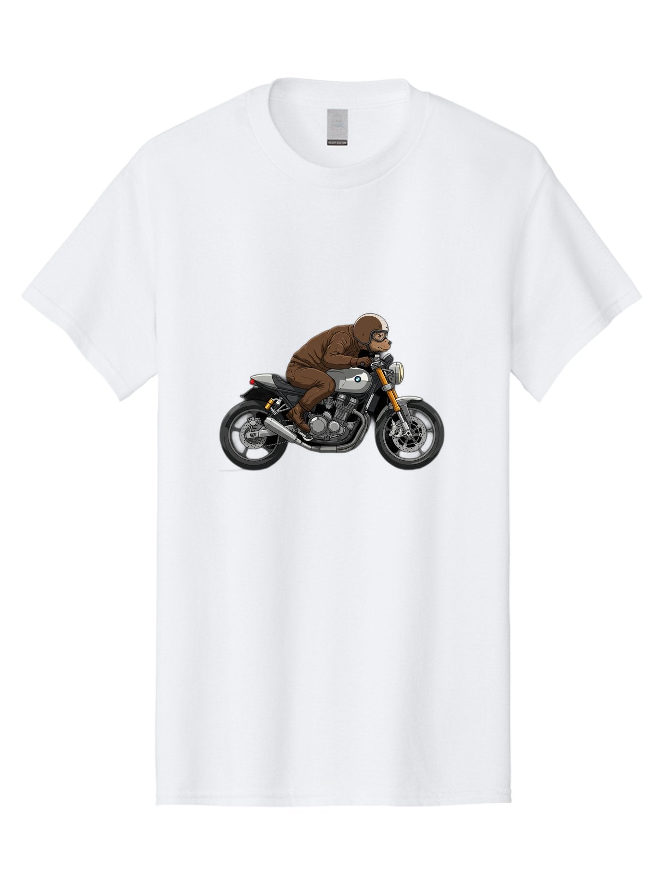 Monkey-On-Bmw-Motorcycle Men'S Graphic Tee, 100% Cotton, Comfortable Casual Summer Wear, Machine Washable, Vintage Camera, Old Camera, Antique Camera, Black Camera, Classic Photography, Photography Equipment, Nostalgic Device, Film Camera, Baf231 5