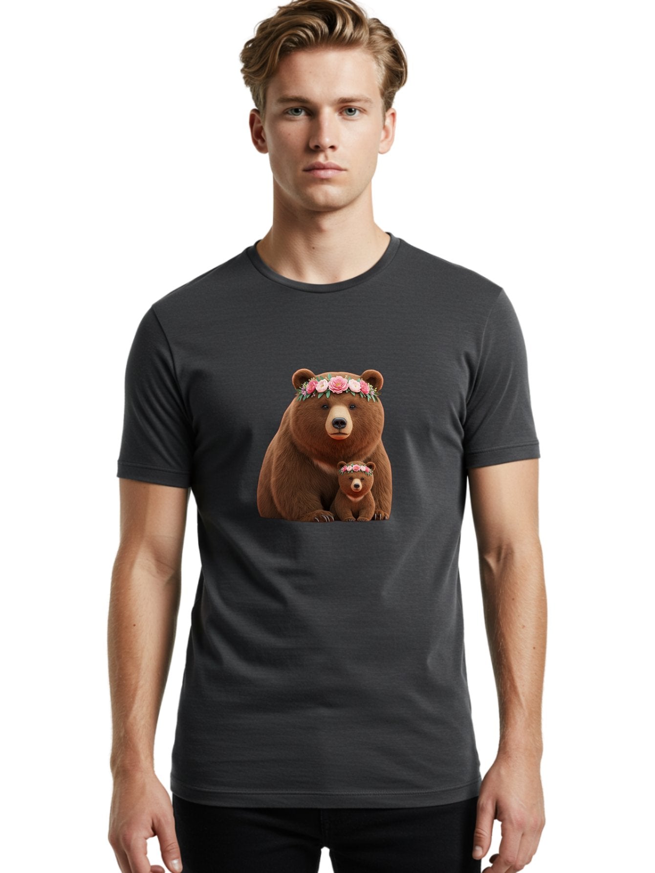 Mother-Bear-Cub Men'S Graphic Tee, 100% Cotton, Comfortable Casual Summer Wear, Machine Washable, Vintage Camera, Old Camera, Antique Camera, Black Camera, Classic Photography, Photography Equipment, Nostalgic Device, Film Camera, Camera Art Baf233 22