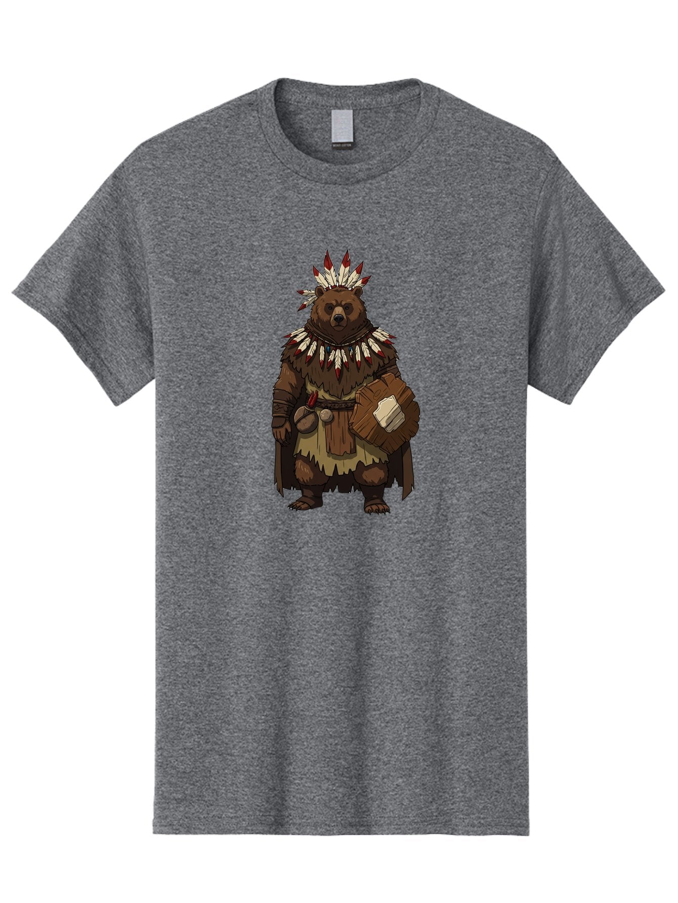 Native-American-Bear-Warrior Men'S Graphic Tee, 100% Cotton, Comfortable Casual Summer Wear, Machine Washable, Vintage Camera, Old Camera, Antique Camera, Black Camera, Classic Photography, Photography Equipment, Nostalgic Device, Film Camera, Baf238 12