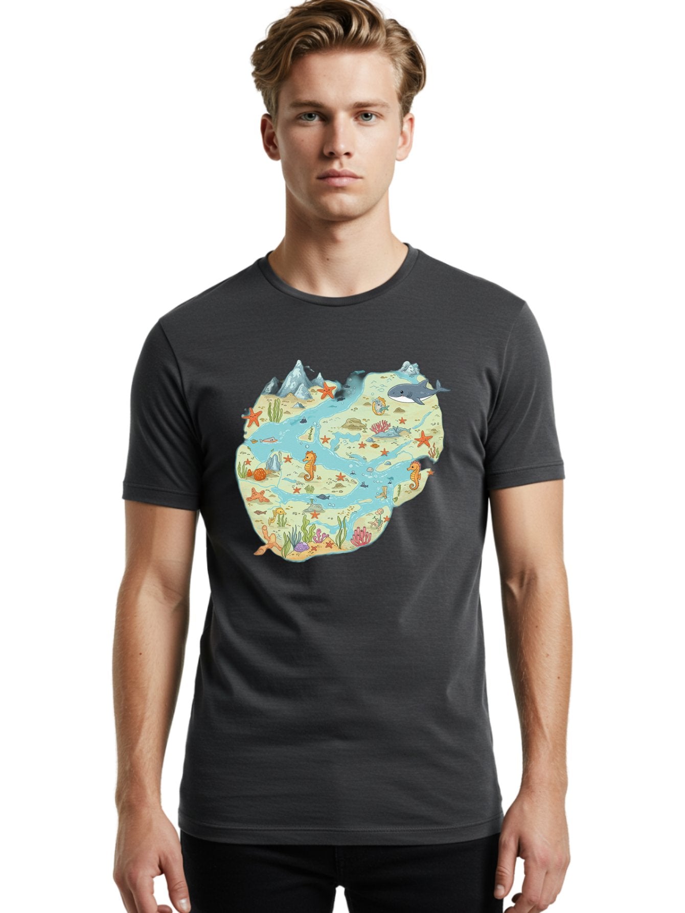 Ocean-Puzzle Men'S Graphic Tee, 100% Cotton, Comfortable Casual Summer Wear, Machine Washable, Vintage Camera, Old Camera, Antique Camera, Black Camera, Classic Photography, Photography Equipment, Nostalgic Device, Film Camera, Camera Art Baf240 16