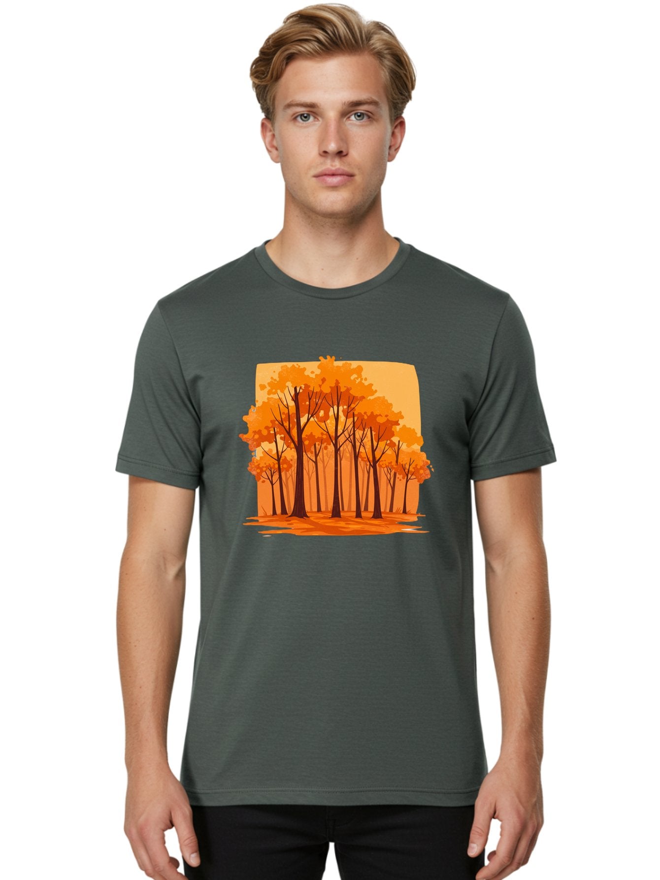 Orange-Forest Men'S Graphic Tee, 100% Cotton, Comfortable Casual Summer Wear, Machine Washable, Vintage Camera, Old Camera, Antique Camera, Black Camera, Classic Photography, Photography Equipment, Nostalgic Device, Film Camera, Camera Art Baf243 25