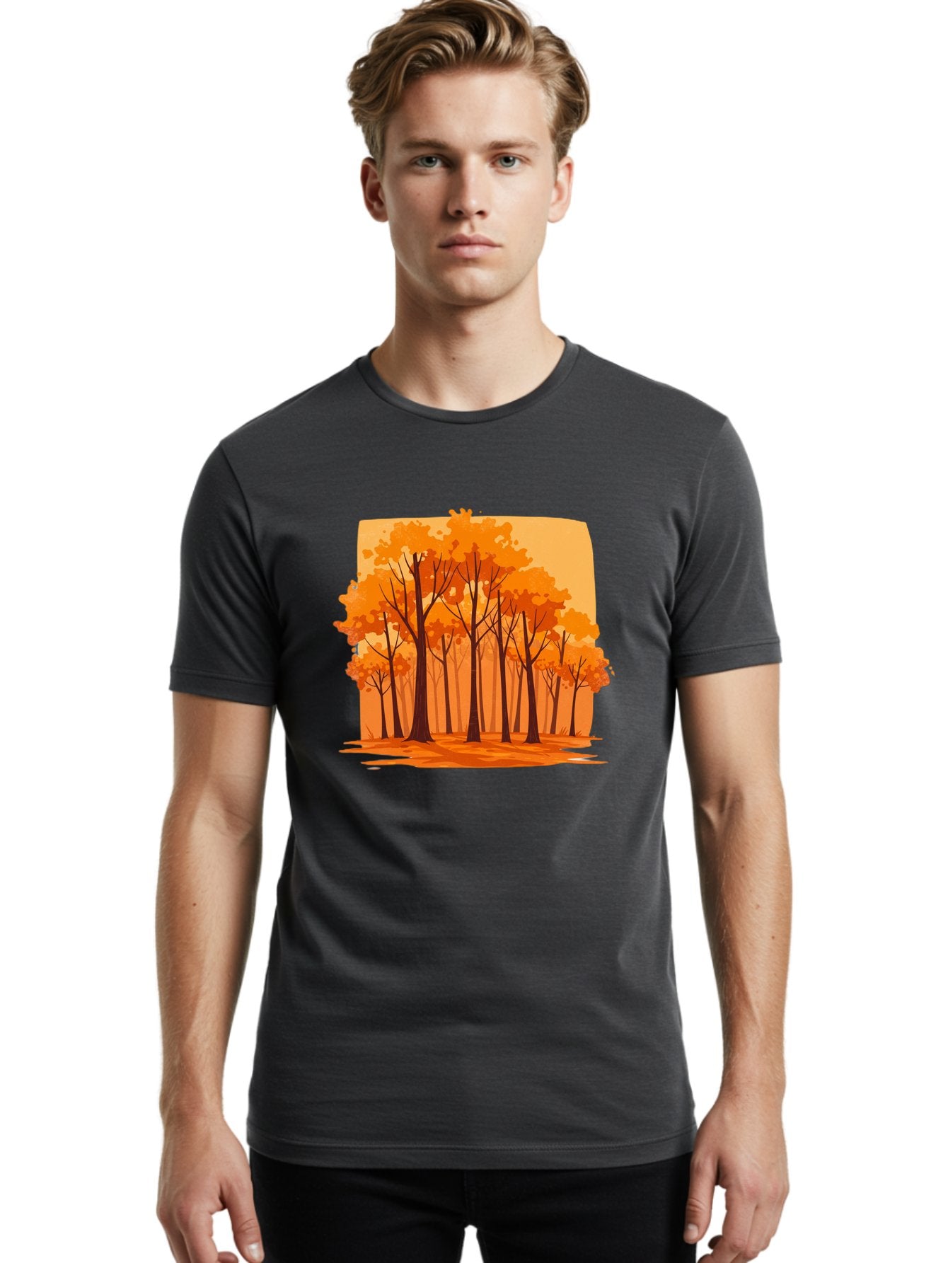 Orange-Forest Men'S Graphic Tee, 100% Cotton, Comfortable Casual Summer Wear, Machine Washable, Vintage Camera, Old Camera, Antique Camera, Black Camera, Classic Photography, Photography Equipment, Nostalgic Device, Film Camera, Camera Art Baf243 30