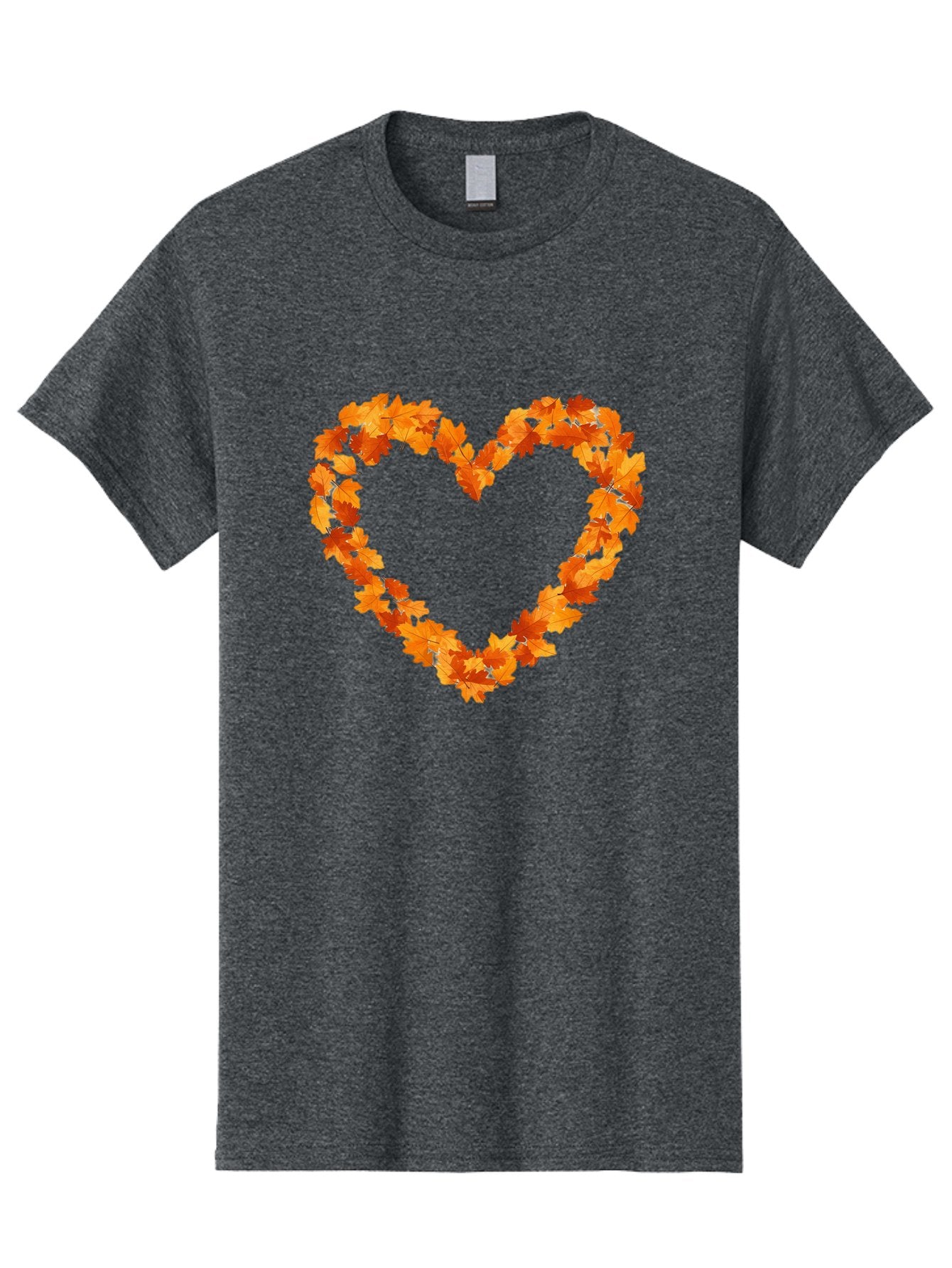 Orange-Leaves-Heart Men'S Graphic Tee, 100% Cotton, Comfortable Casual Summer Wear, Machine Washable, Vintage Camera, Old Camera, Antique Camera, Black Camera, Classic Photography, Photography Equipment, Nostalgic Device, Film Camera, Baf244 15