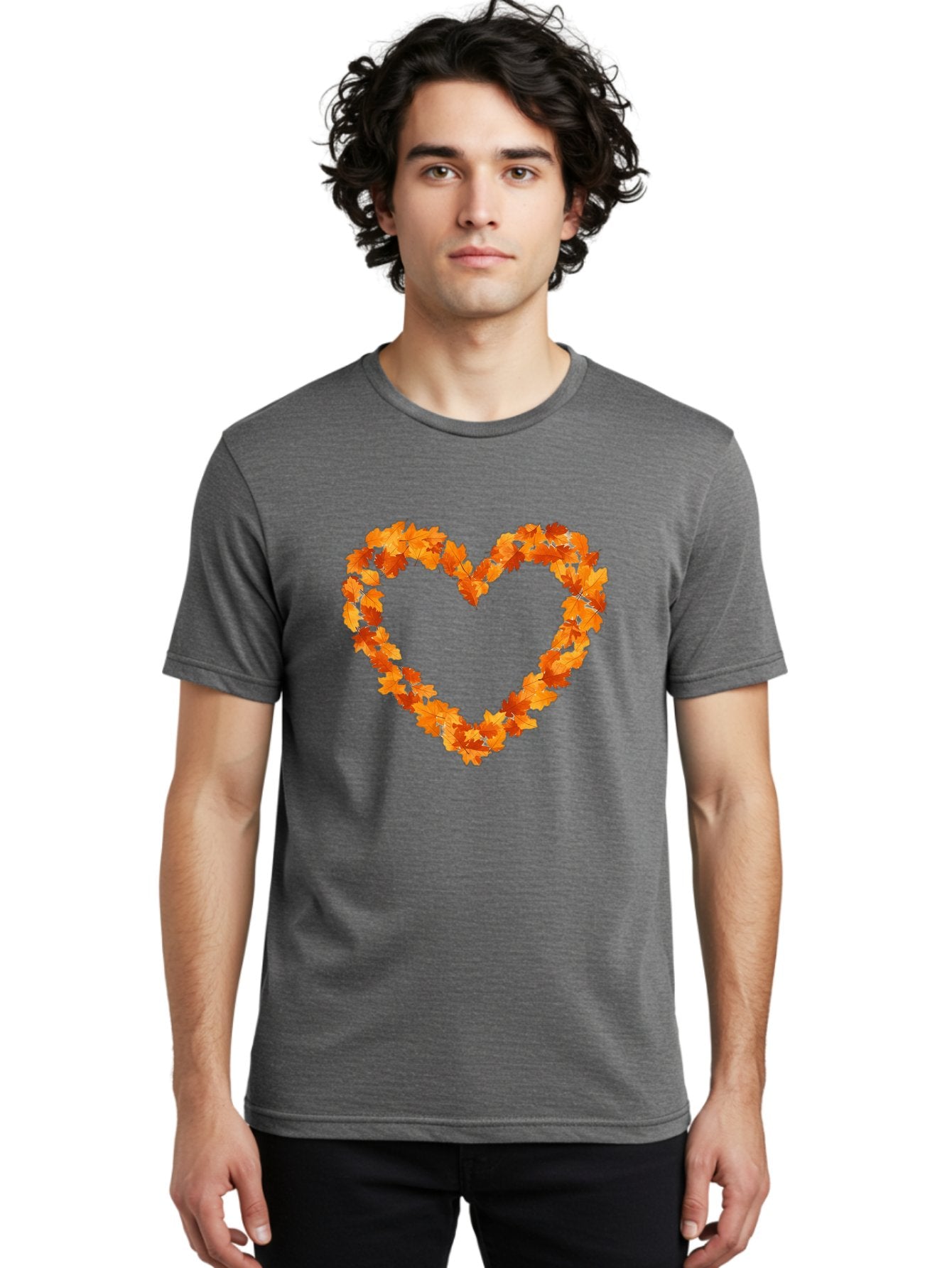 Orange-Leaves-Heart Men'S Graphic Tee, 100% Cotton, Comfortable Casual Summer Wear, Machine Washable, Vintage Camera, Old Camera, Antique Camera, Black Camera, Classic Photography, Photography Equipment, Nostalgic Device, Film Camera, Baf244 28