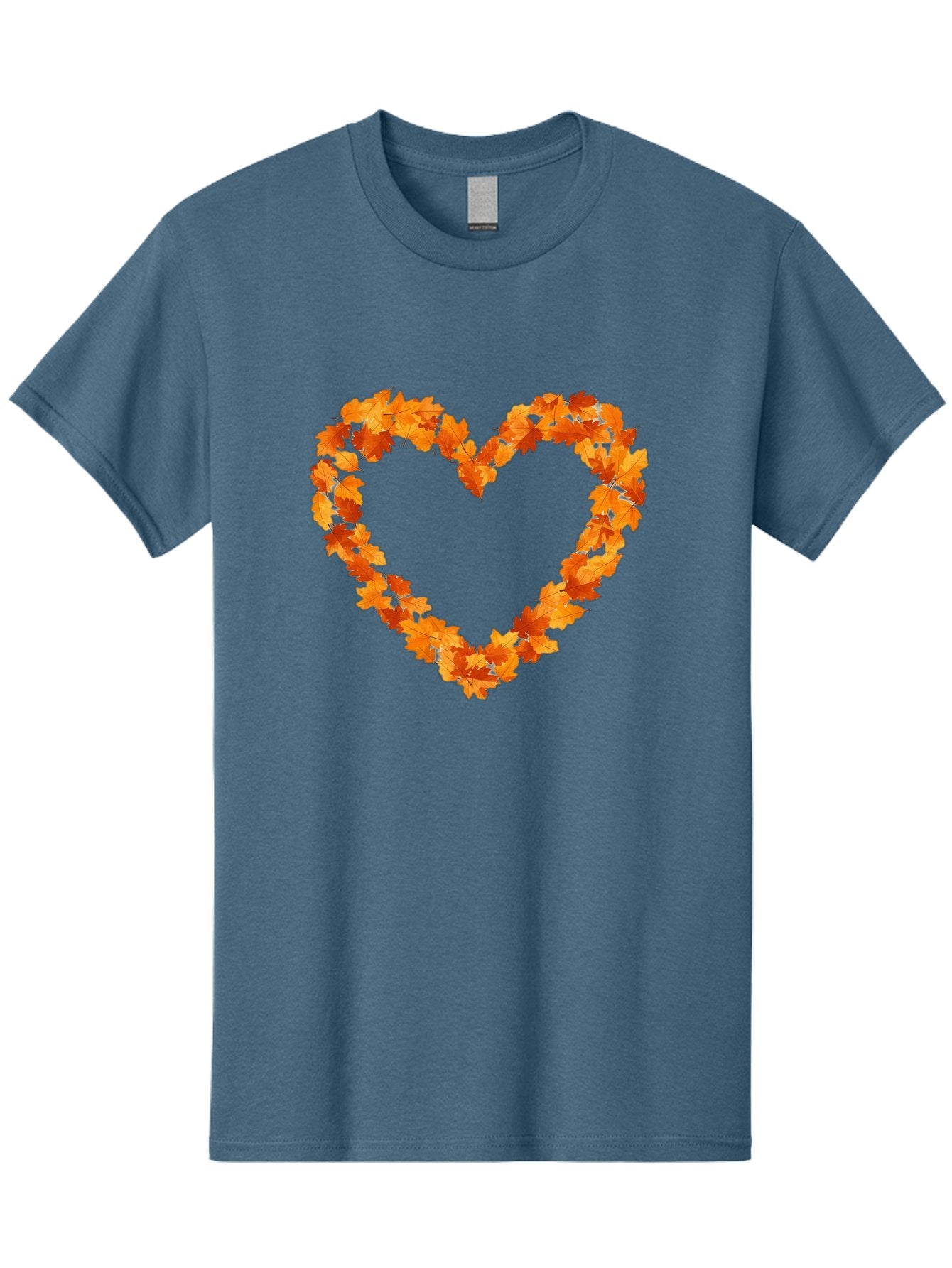 Orange-Leaves-Heart Men'S Graphic Tee, 100% Cotton, Comfortable Casual Summer Wear, Machine Washable, Vintage Camera, Old Camera, Antique Camera, Black Camera, Classic Photography, Photography Equipment, Nostalgic Device, Film Camera, Baf244 8