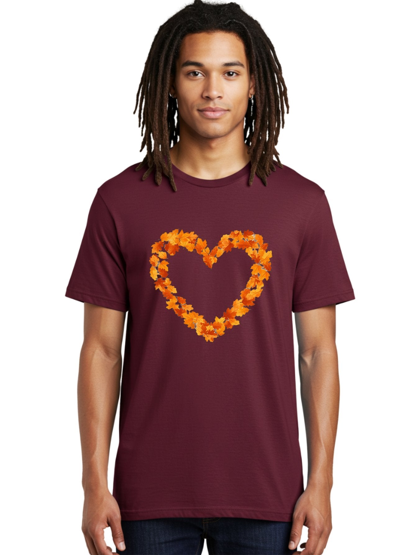 Orange-Leaves-Heart Men'S Graphic Tee, 100% Cotton, Comfortable Casual Summer Wear, Machine Washable, Vintage Camera, Old Camera, Antique Camera, Black Camera, Classic Photography, Photography Equipment, Nostalgic Device, Film Camera, Baf244 21