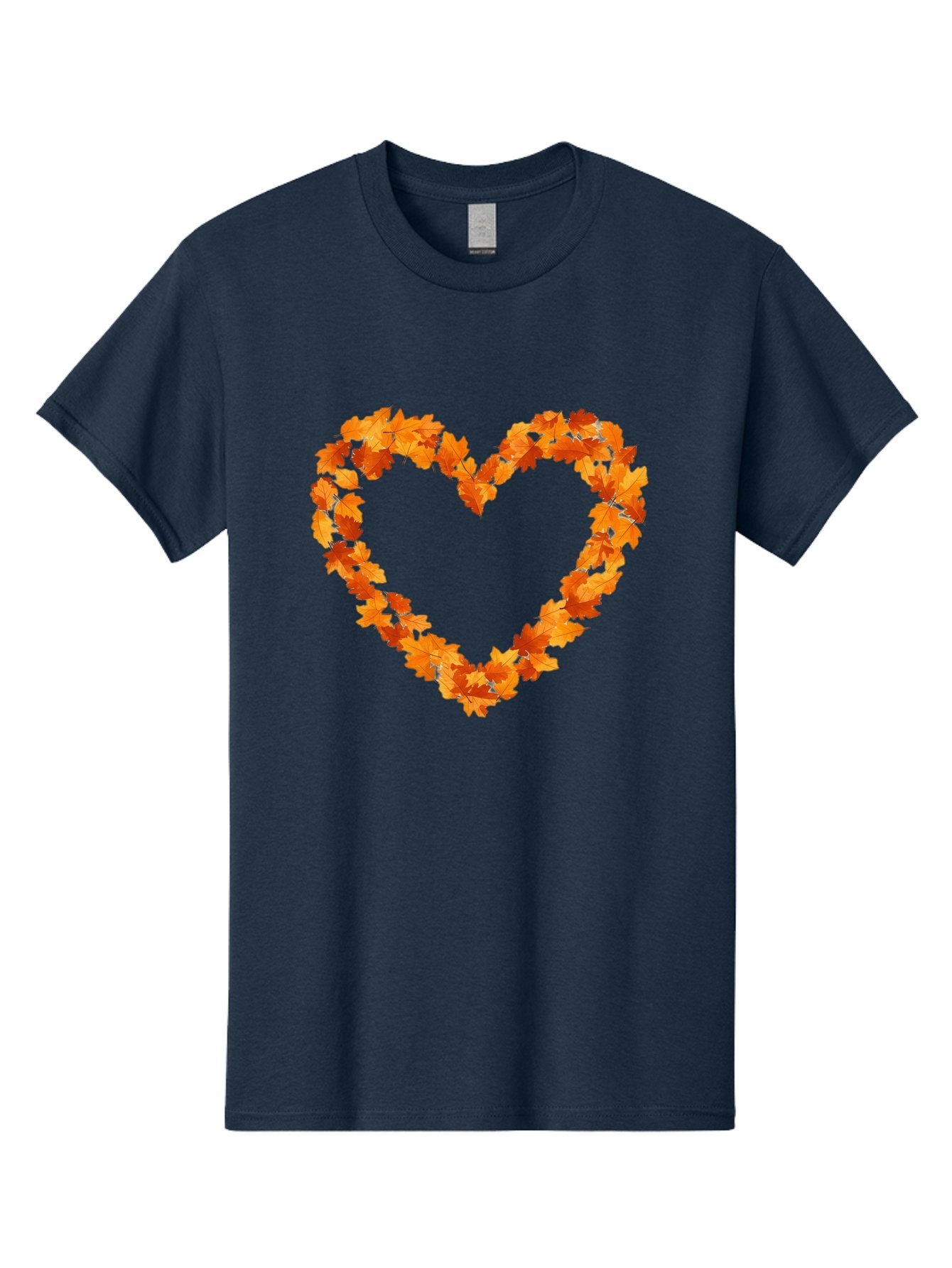 Orange-Leaves-Heart Men'S Graphic Tee, 100% Cotton, Comfortable Casual Summer Wear, Machine Washable, Vintage Camera, Old Camera, Antique Camera, Black Camera, Classic Photography, Photography Equipment, Nostalgic Device, Film Camera, Baf244 3