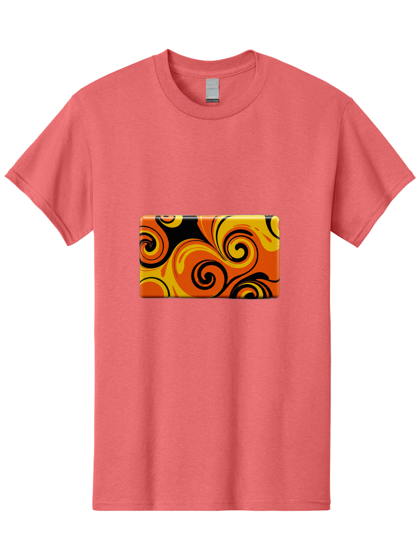 Orange-Swirl-Design Men'S Graphic Tee, 100% Cotton, Comfortable Casual Summer Wear, Machine Washable, Vintage Camera, Old Camera, Antique Camera, Black Camera, Classic Photography, Photography Equipment, Nostalgic Device, Film Camera, Baf245 5
