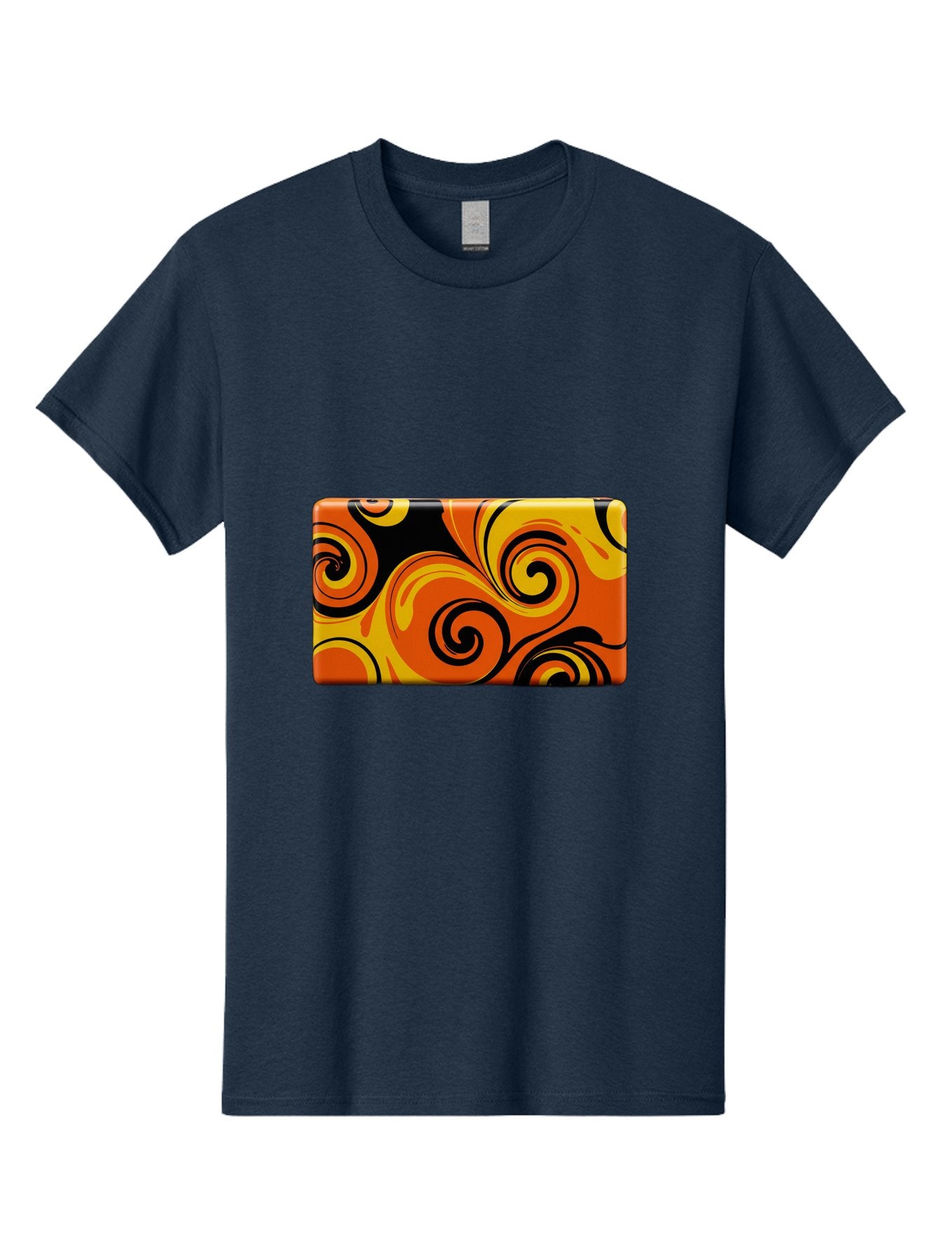Orange-Swirl-Design Men'S Graphic Tee, 100% Cotton, Comfortable Casual Summer Wear, Machine Washable, Vintage Camera, Old Camera, Antique Camera, Black Camera, Classic Photography, Photography Equipment, Nostalgic Device, Film Camera, Baf245 12