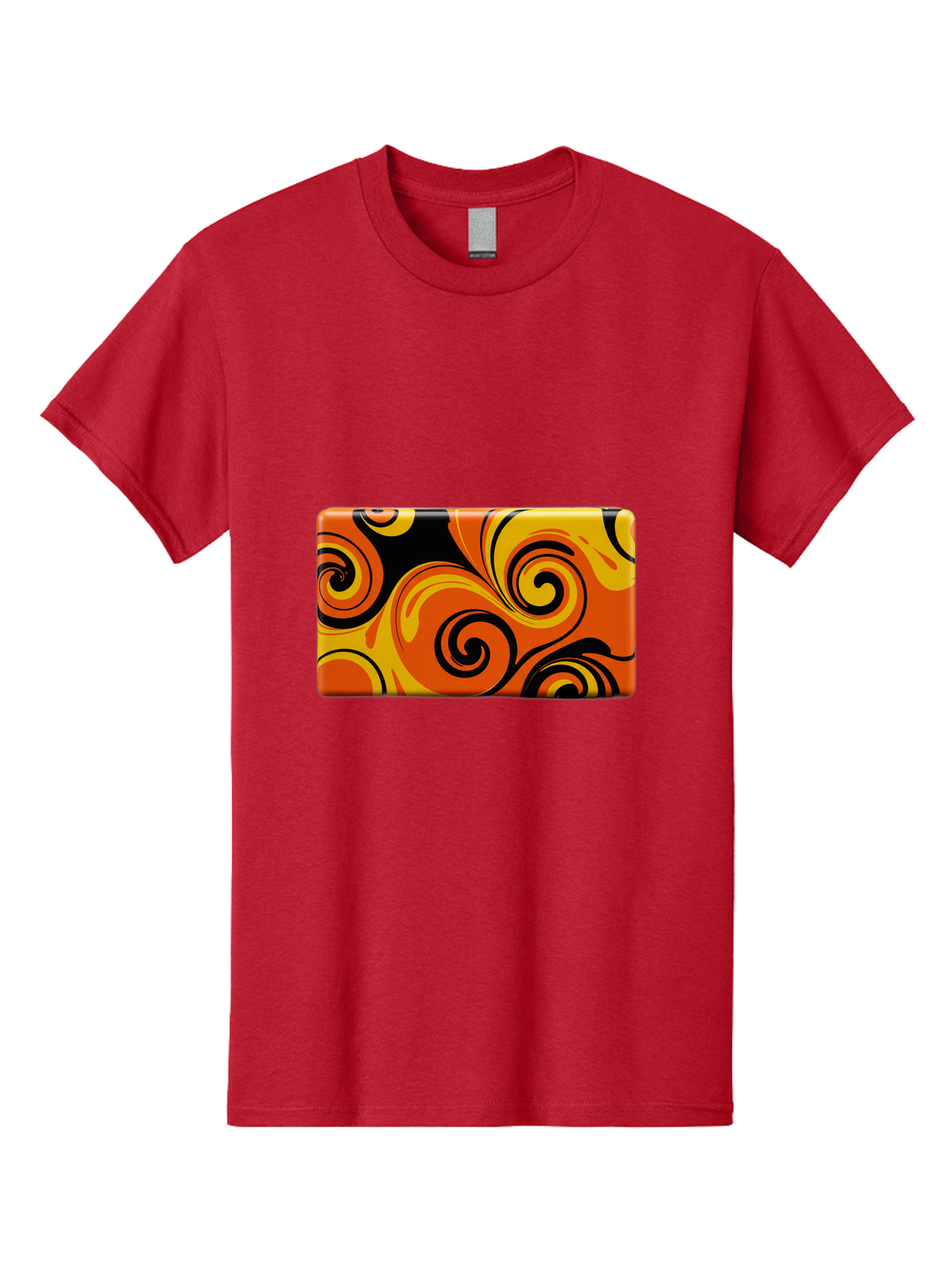Orange-Swirl-Design Men'S Graphic Tee, 100% Cotton, Comfortable Casual Summer Wear, Machine Washable, Vintage Camera, Old Camera, Antique Camera, Black Camera, Classic Photography, Photography Equipment, Nostalgic Device, Film Camera, Baf245 11