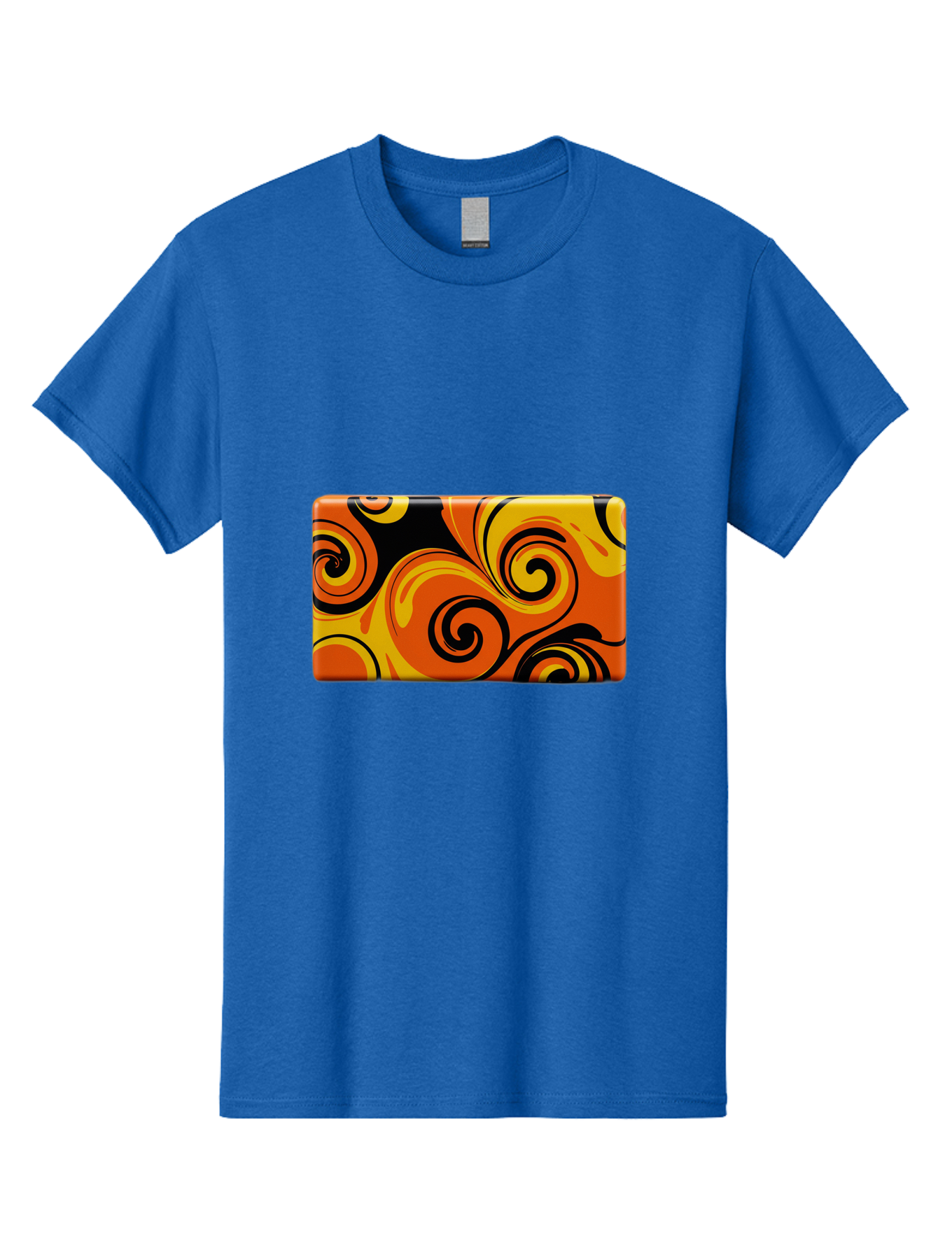 Orange-Swirl-Design Men'S Graphic Tee, 100% Cotton, Comfortable Casual Summer Wear, Machine Washable, Vintage Camera, Old Camera, Antique Camera, Black Camera, Classic Photography, Photography Equipment, Nostalgic Device, Film Camera, Baf245