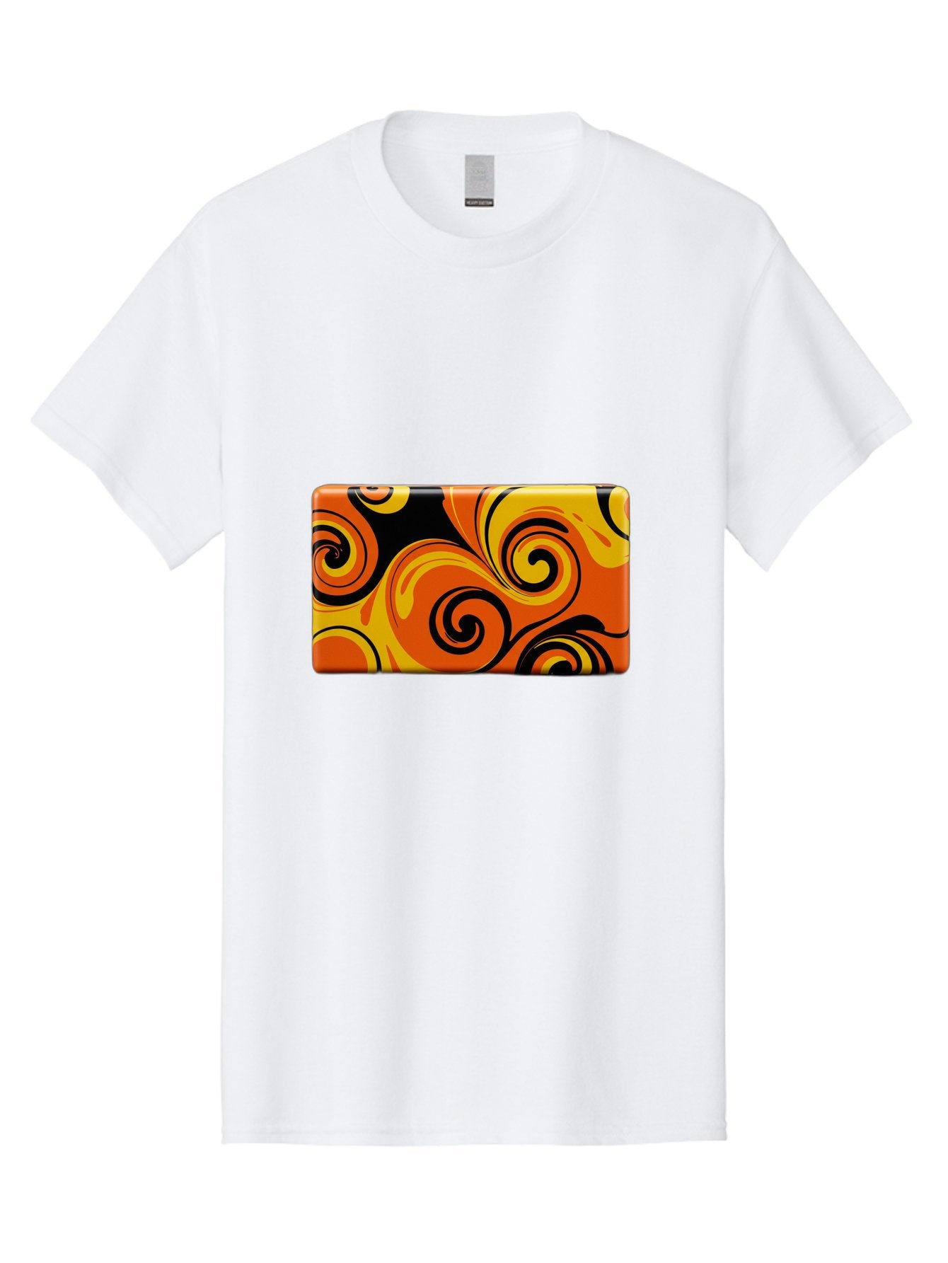 Orange-Swirl-Design Men'S Graphic Tee, 100% Cotton, Comfortable Casual Summer Wear, Machine Washable, Vintage Camera, Old Camera, Antique Camera, Black Camera, Classic Photography, Photography Equipment, Nostalgic Device, Film Camera, Baf245 5