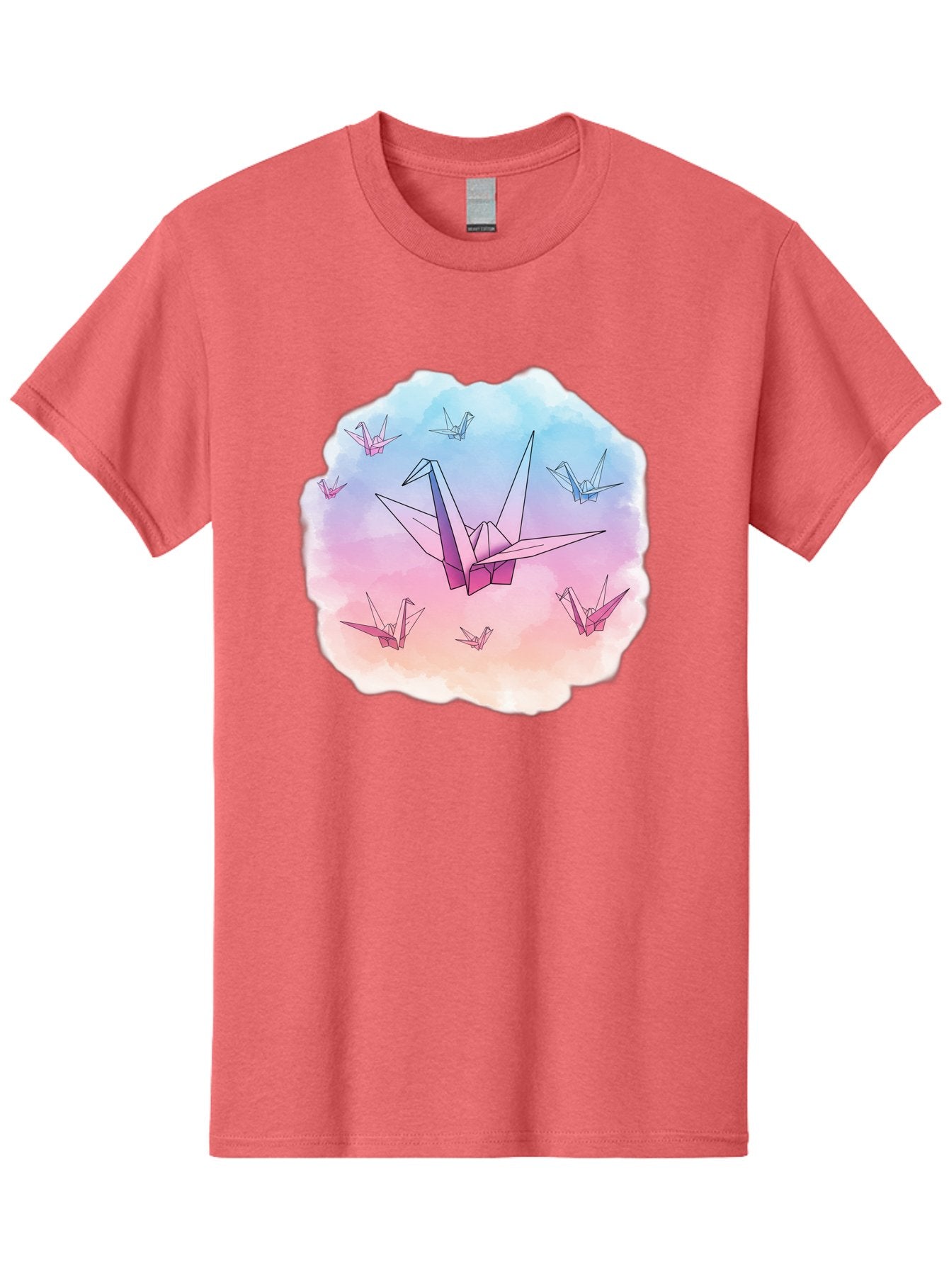 Origami-Cranes-2 Men'S Graphic Tee, 100% Cotton, Comfortable Casual Summer Wear, Machine Washable, Vintage Camera, Old Camera, Antique Camera, Black Camera, Classic Photography, Photography Equipment, Nostalgic Device, Film Camera, Camera Art Baf254 11