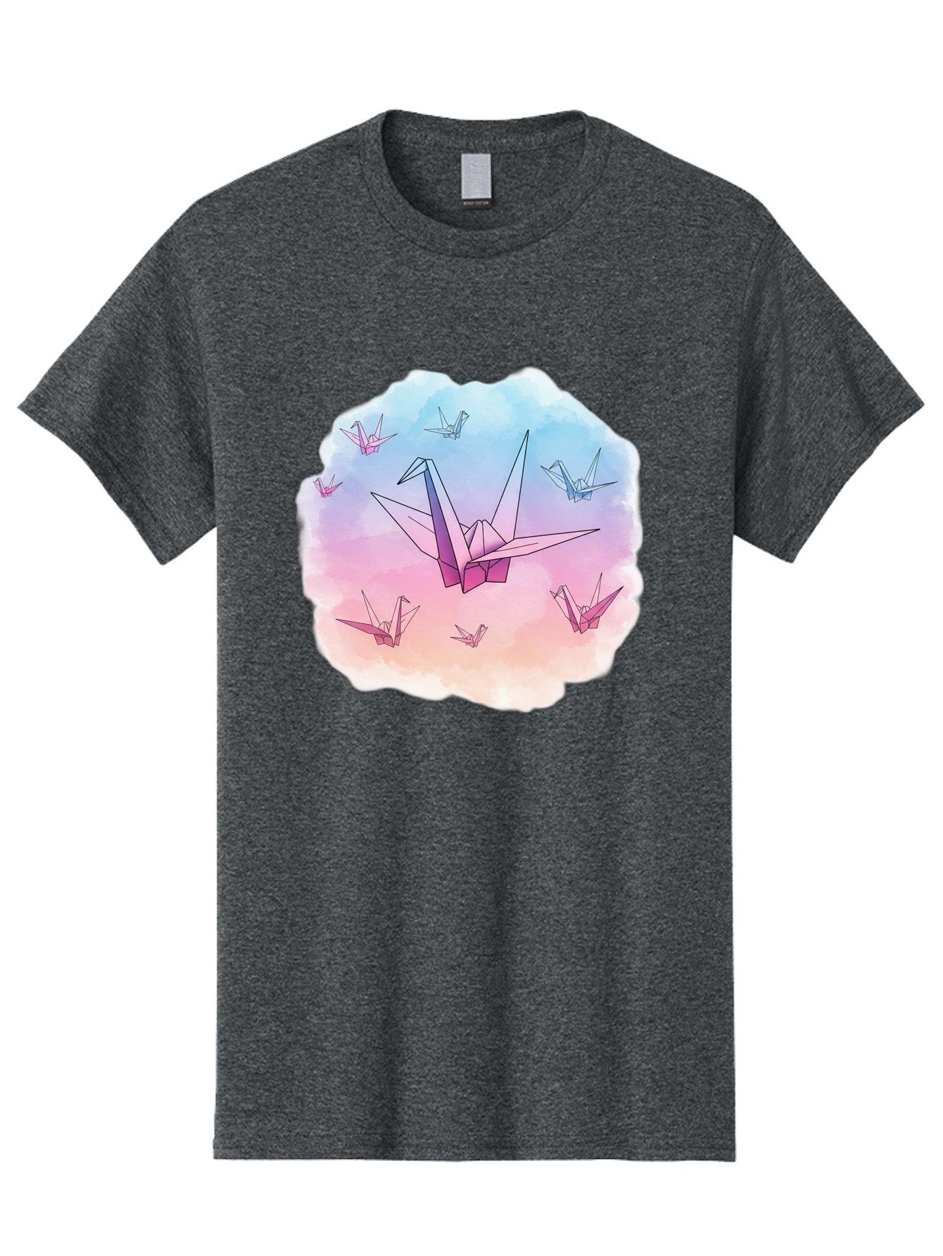 Origami-Cranes-2 Men'S Graphic Tee, 100% Cotton, Comfortable Casual Summer Wear, Machine Washable, Vintage Camera, Old Camera, Antique Camera, Black Camera, Classic Photography, Photography Equipment, Nostalgic Device, Film Camera, Camera Art Baf254 6