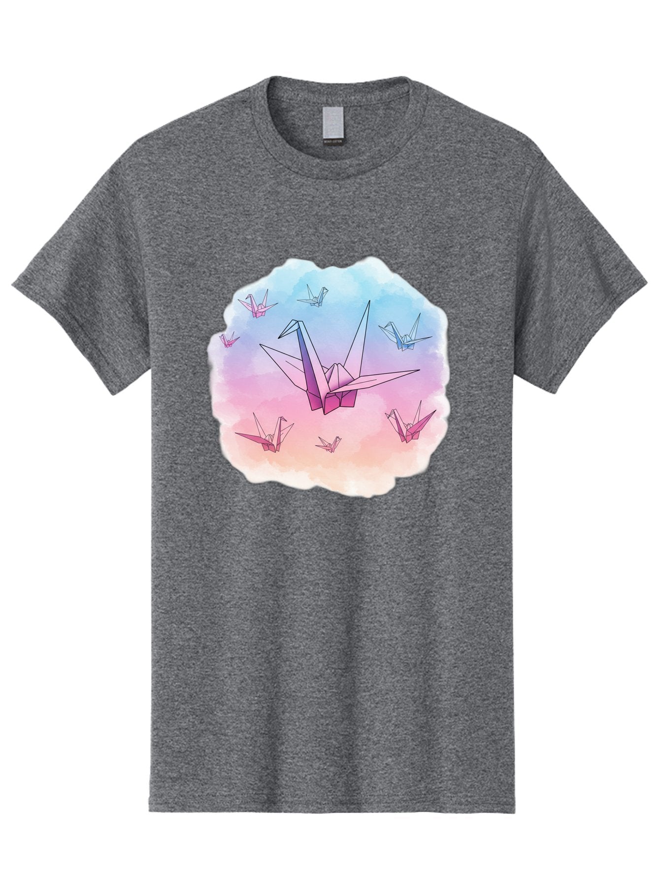 Origami-Cranes-2 Men'S Graphic Tee, 100% Cotton, Comfortable Casual Summer Wear, Machine Washable, Vintage Camera, Old Camera, Antique Camera, Black Camera, Classic Photography, Photography Equipment, Nostalgic Device, Film Camera, Camera Art Baf254 10