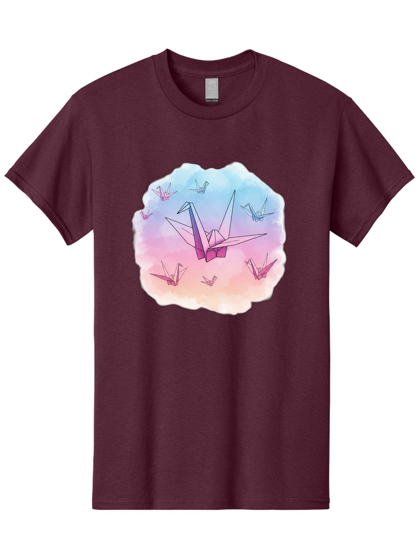 Origami-Cranes-2 Men'S Graphic Tee, 100% Cotton, Comfortable Casual Summer Wear, Machine Washable, Vintage Camera, Old Camera, Antique Camera, Black Camera, Classic Photography, Photography Equipment, Nostalgic Device, Film Camera, Camera Art Baf254 14