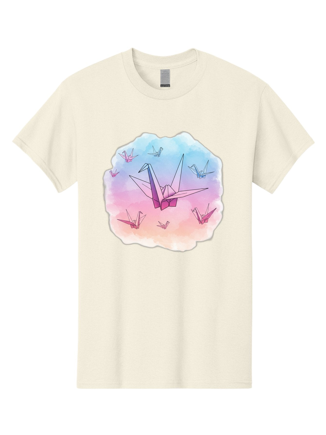 Origami-Cranes-2 Men'S Graphic Tee, 100% Cotton, Comfortable Casual Summer Wear, Machine Washable, Vintage Camera, Old Camera, Antique Camera, Black Camera, Classic Photography, Photography Equipment, Nostalgic Device, Film Camera, Camera Art Baf254 5