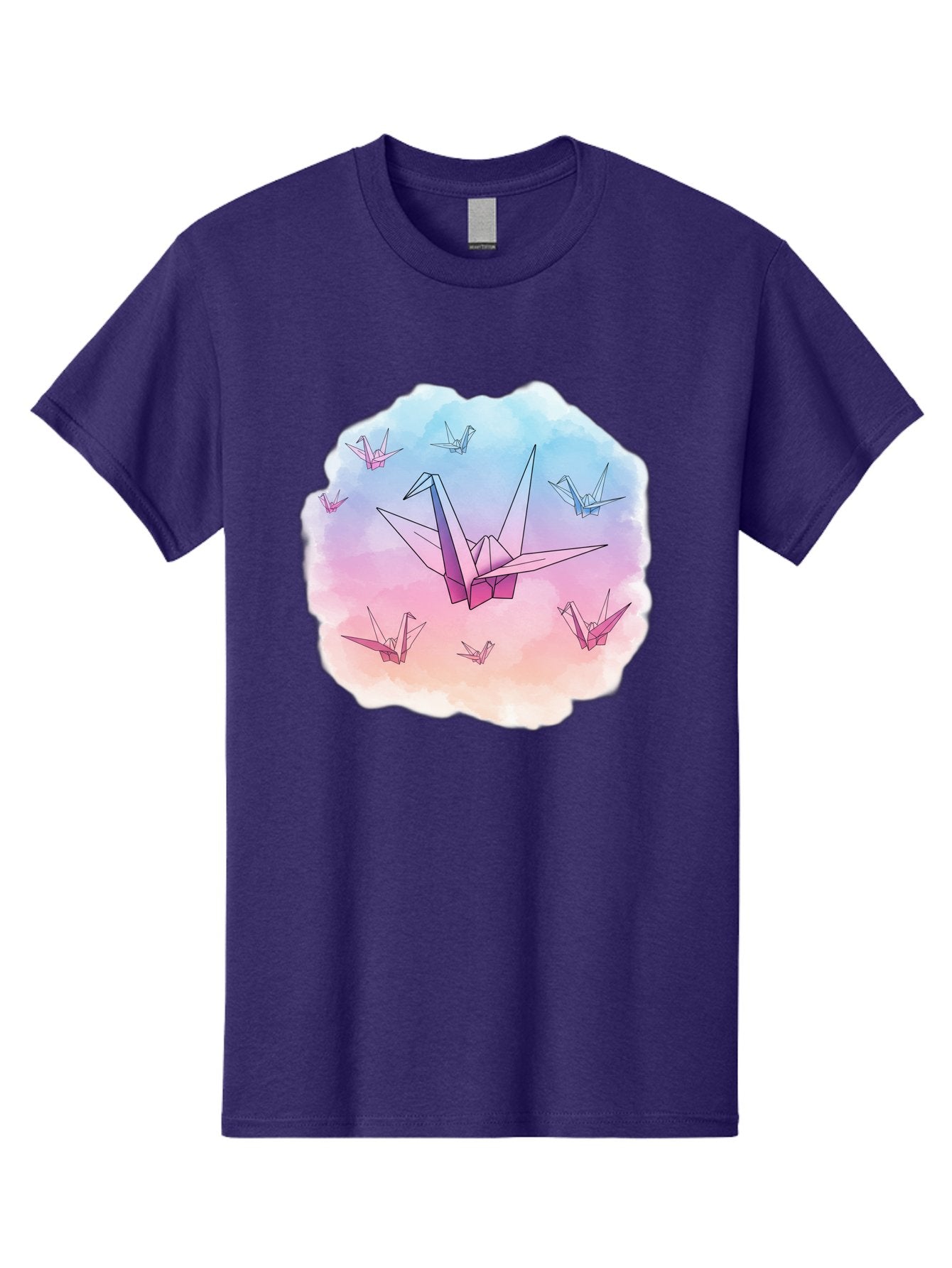 Origami-Cranes-2 Men'S Graphic Tee, 100% Cotton, Comfortable Casual Summer Wear, Machine Washable, Vintage Camera, Old Camera, Antique Camera, Black Camera, Classic Photography, Photography Equipment, Nostalgic Device, Film Camera, Camera Art Baf254 3