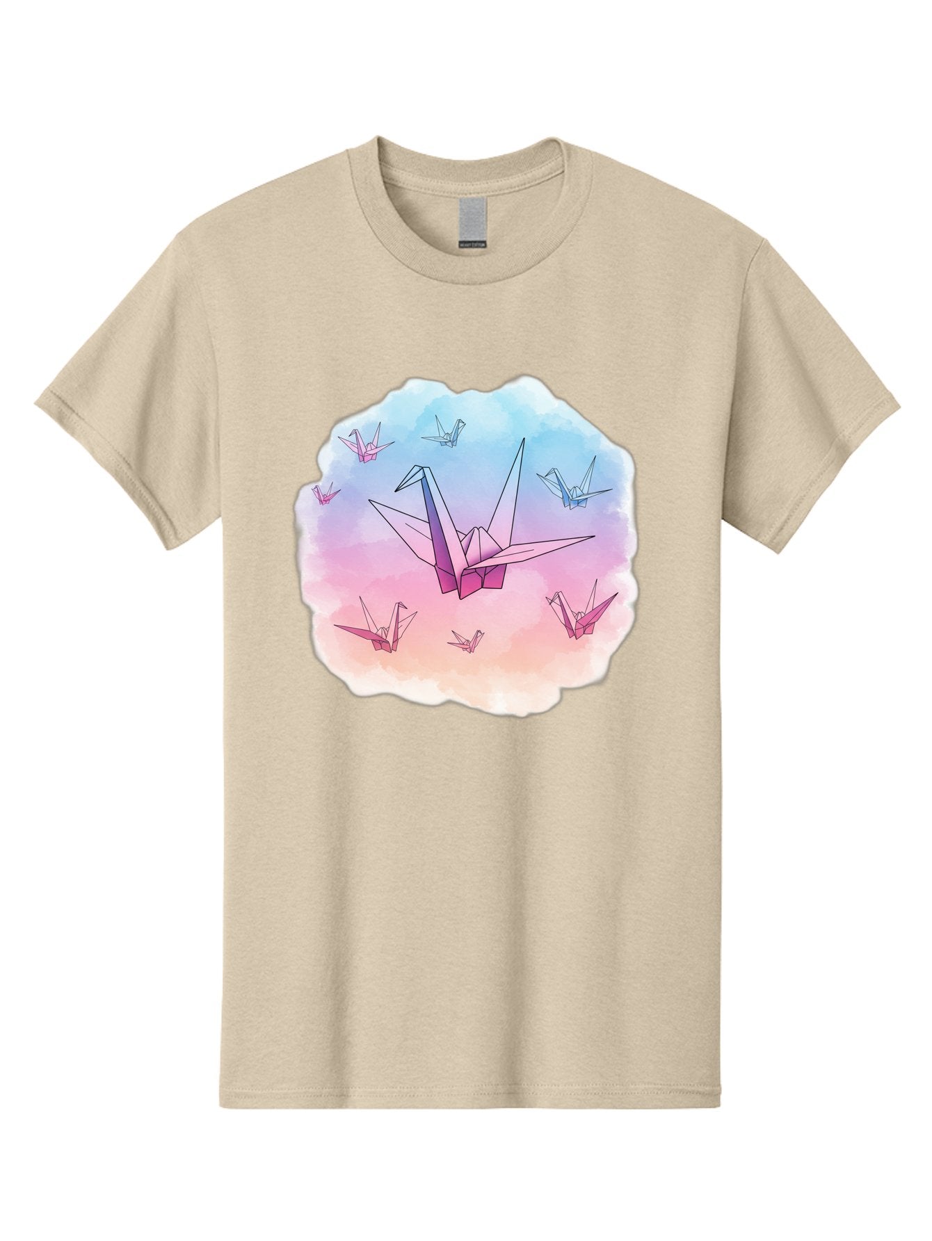 Origami-Cranes-2 Men'S Graphic Tee, 100% Cotton, Comfortable Casual Summer Wear, Machine Washable, Vintage Camera, Old Camera, Antique Camera, Black Camera, Classic Photography, Photography Equipment, Nostalgic Device, Film Camera, Camera Art Baf254 7