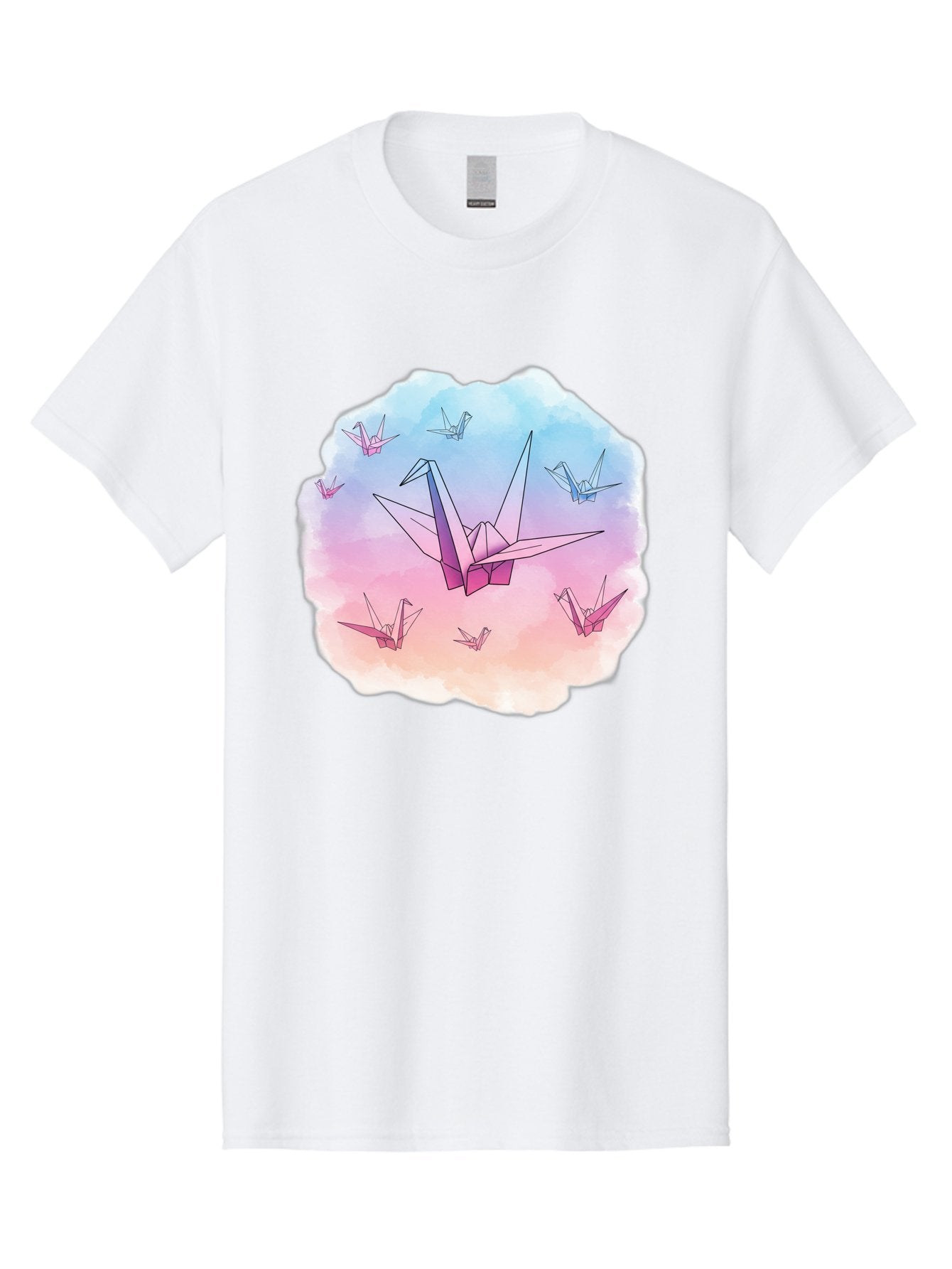 Origami-Cranes-2 Men'S Graphic Tee, 100% Cotton, Comfortable Casual Summer Wear, Machine Washable, Vintage Camera, Old Camera, Antique Camera, Black Camera, Classic Photography, Photography Equipment, Nostalgic Device, Film Camera, Camera Art Baf254 12