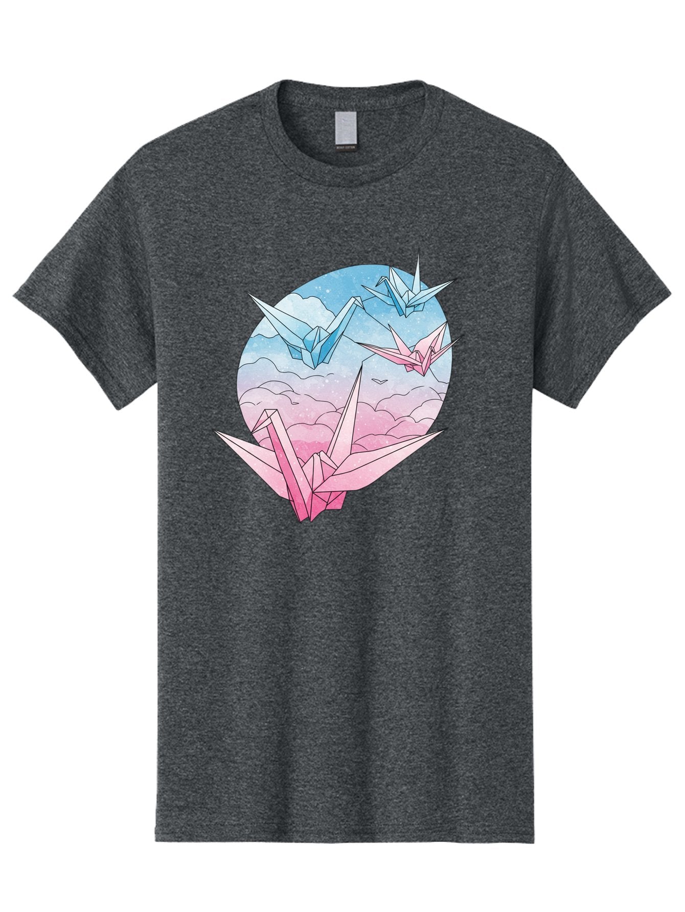 Origami-Cranes-3 Men'S Graphic Tee, 100% Cotton, Comfortable Casual Summer Wear, Machine Washable, Vintage Camera, Old Camera, Antique Camera, Black Camera, Classic Photography, Photography Equipment, Nostalgic Device, Film Camera, Camera Art Baf255 13