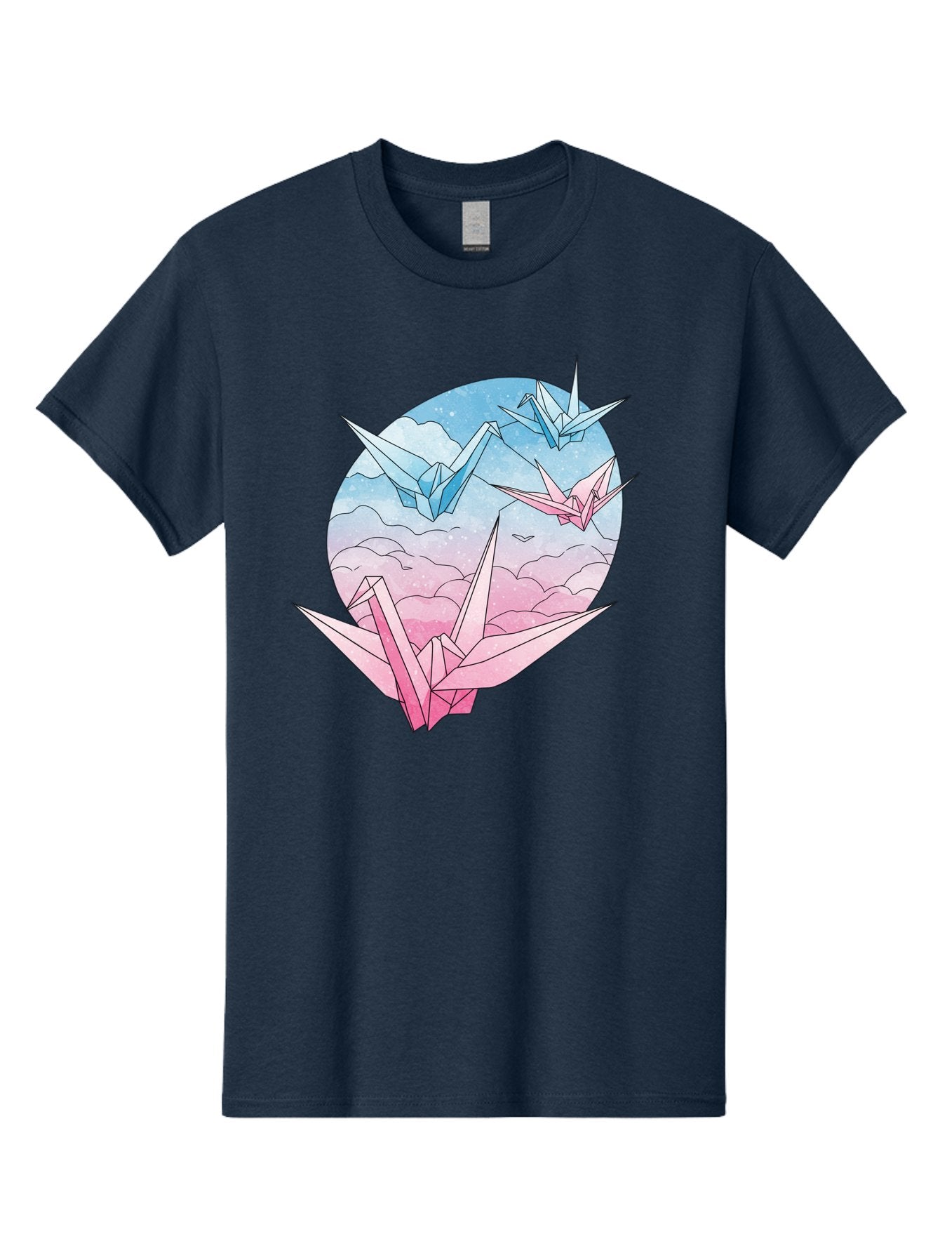 Origami-Cranes-3 Men'S Graphic Tee, 100% Cotton, Comfortable Casual Summer Wear, Machine Washable, Vintage Camera, Old Camera, Antique Camera, Black Camera, Classic Photography, Photography Equipment, Nostalgic Device, Film Camera, Camera Art Baf255 10