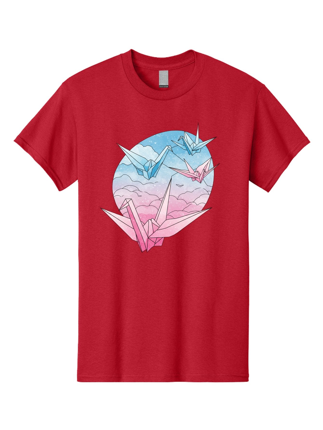 Origami-Cranes-3 Men'S Graphic Tee, 100% Cotton, Comfortable Casual Summer Wear, Machine Washable, Vintage Camera, Old Camera, Antique Camera, Black Camera, Classic Photography, Photography Equipment, Nostalgic Device, Film Camera, Camera Art Baf255 8