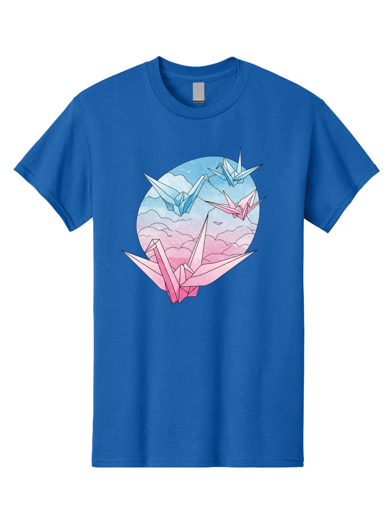 Origami-Cranes-3 Men'S Graphic Tee, 100% Cotton, Comfortable Casual Summer Wear, Machine Washable, Vintage Camera, Old Camera, Antique Camera, Black Camera, Classic Photography, Photography Equipment, Nostalgic Device, Film Camera, Camera Art Baf255