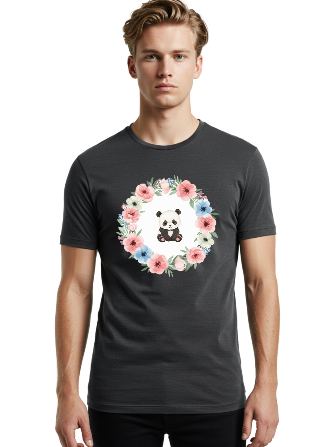 Panda-And-Flowers Men'S Graphic Tee, 100% Cotton, Comfortable Casual Summer Wear, Machine Washable, Vintage Camera, Old Camera, Antique Camera, Black Camera, Classic Photography, Photography Equipment, Nostalgic Device, Film Camera, Camera Art Baf266 17