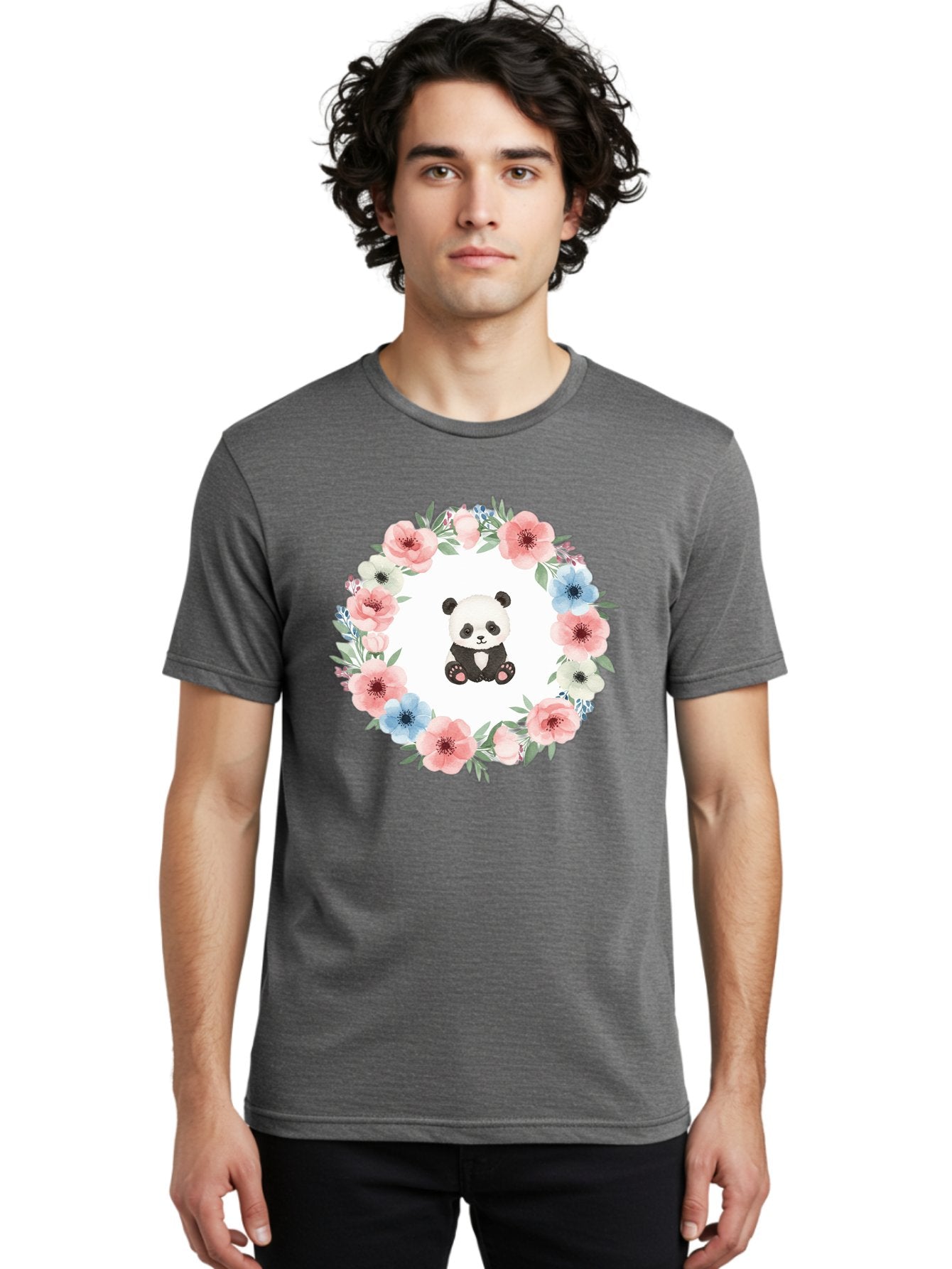 Panda-And-Flowers Men'S Graphic Tee, 100% Cotton, Comfortable Casual Summer Wear, Machine Washable, Vintage Camera, Old Camera, Antique Camera, Black Camera, Classic Photography, Photography Equipment, Nostalgic Device, Film Camera, Camera Art Baf266 24