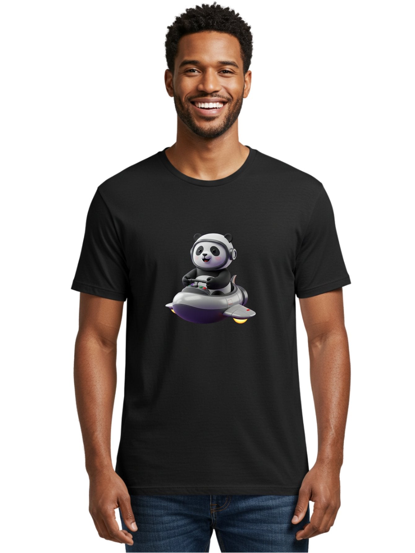 Panda-Flying-Jet Men'S Graphic Tee, 100% Cotton, Comfortable Casual Summer Wear, Machine Washable, Vintage Camera, Old Camera, Antique Camera, Black Camera, Classic Photography, Photography Equipment, Nostalgic Device, Film Camera, Camera Art Baf288 30