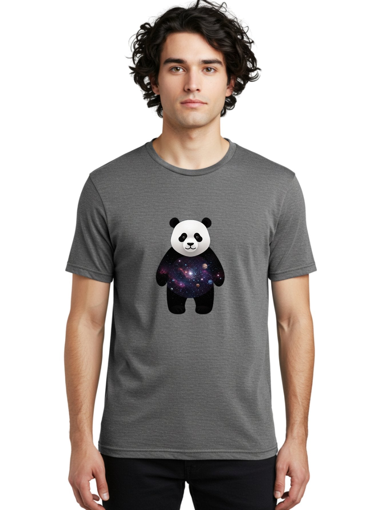 Panda-Galaxy-1 Men'S Graphic Tee, 100% Cotton, Comfortable Casual Summer Wear, Machine Washable, Vintage Camera, Old Camera, Antique Camera, Black Camera, Classic Photography, Photography Equipment, Nostalgic Device, Film Camera, Camera Art Baf289 22