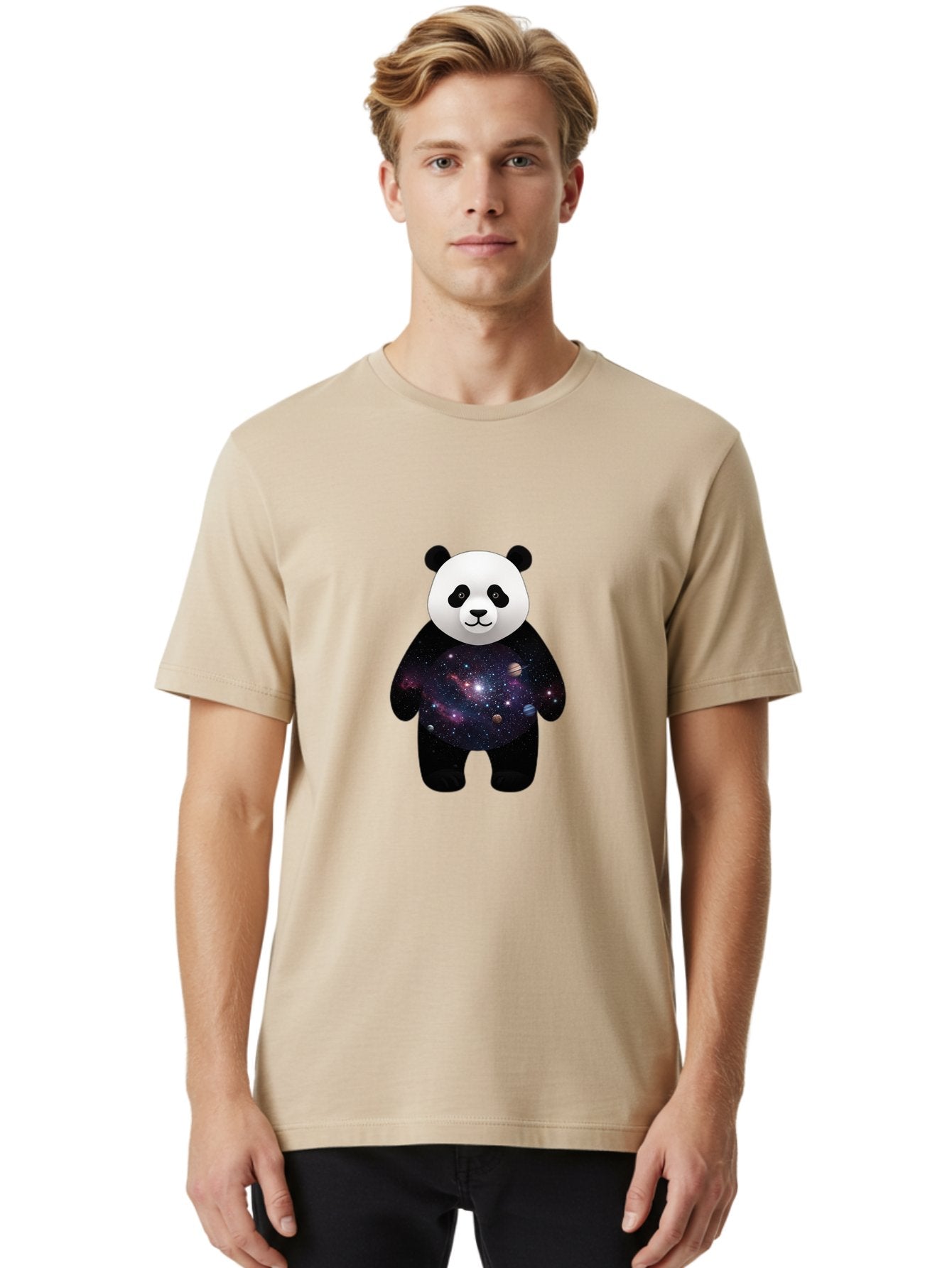 Panda-Galaxy-1 Men'S Graphic Tee, 100% Cotton, Comfortable Casual Summer Wear, Machine Washable, Vintage Camera, Old Camera, Antique Camera, Black Camera, Classic Photography, Photography Equipment, Nostalgic Device, Film Camera, Camera Art Baf289 26