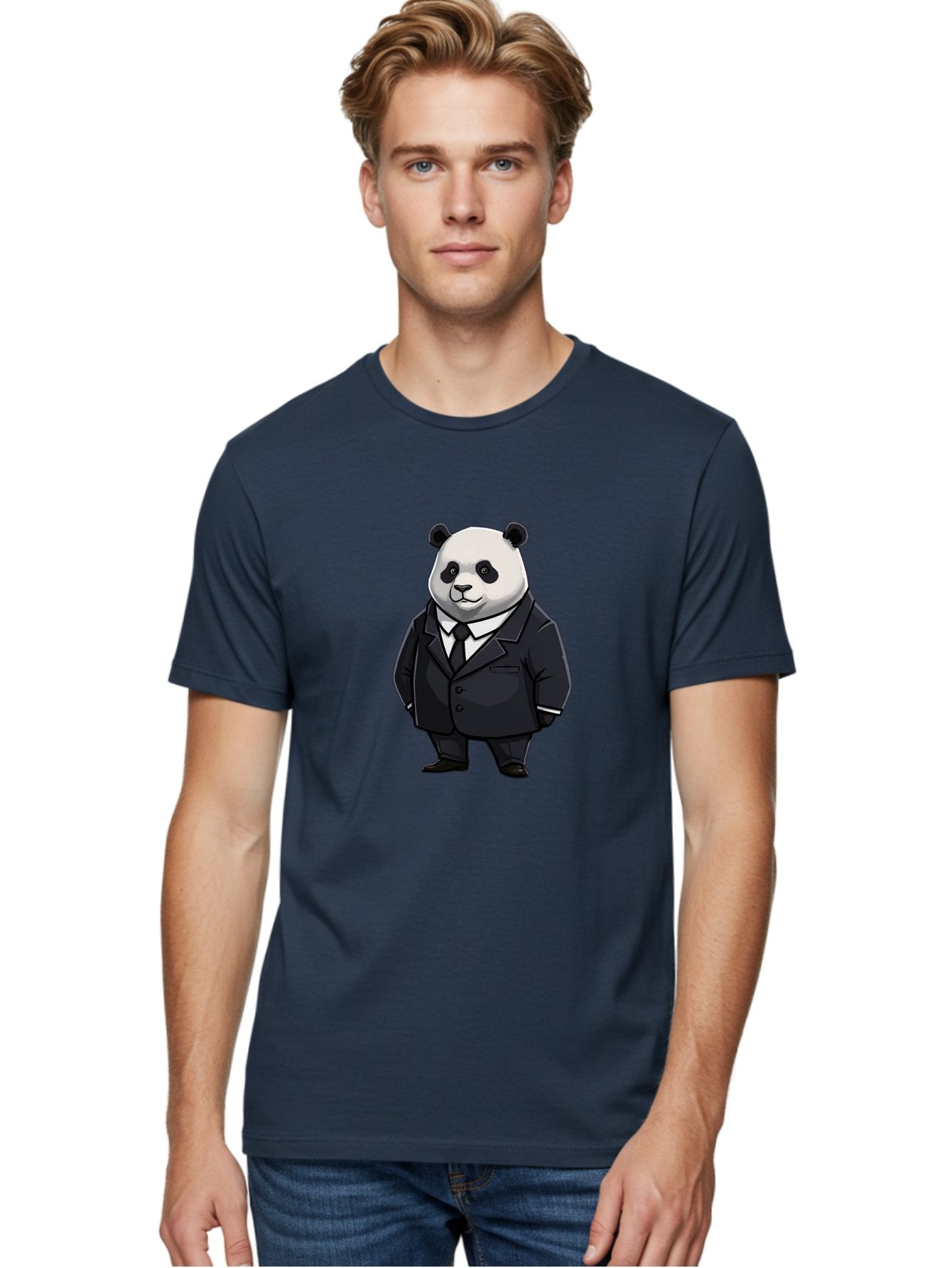 Panda-In-Suit Men'S Graphic Tee, 100% Cotton, Comfortable Casual Summer Wear, Machine Washable, Vintage Camera, Old Camera, Antique Camera, Black Camera, Classic Photography, Photography Equipment, Nostalgic Device, Film Camera, Camera Art Baf300 21