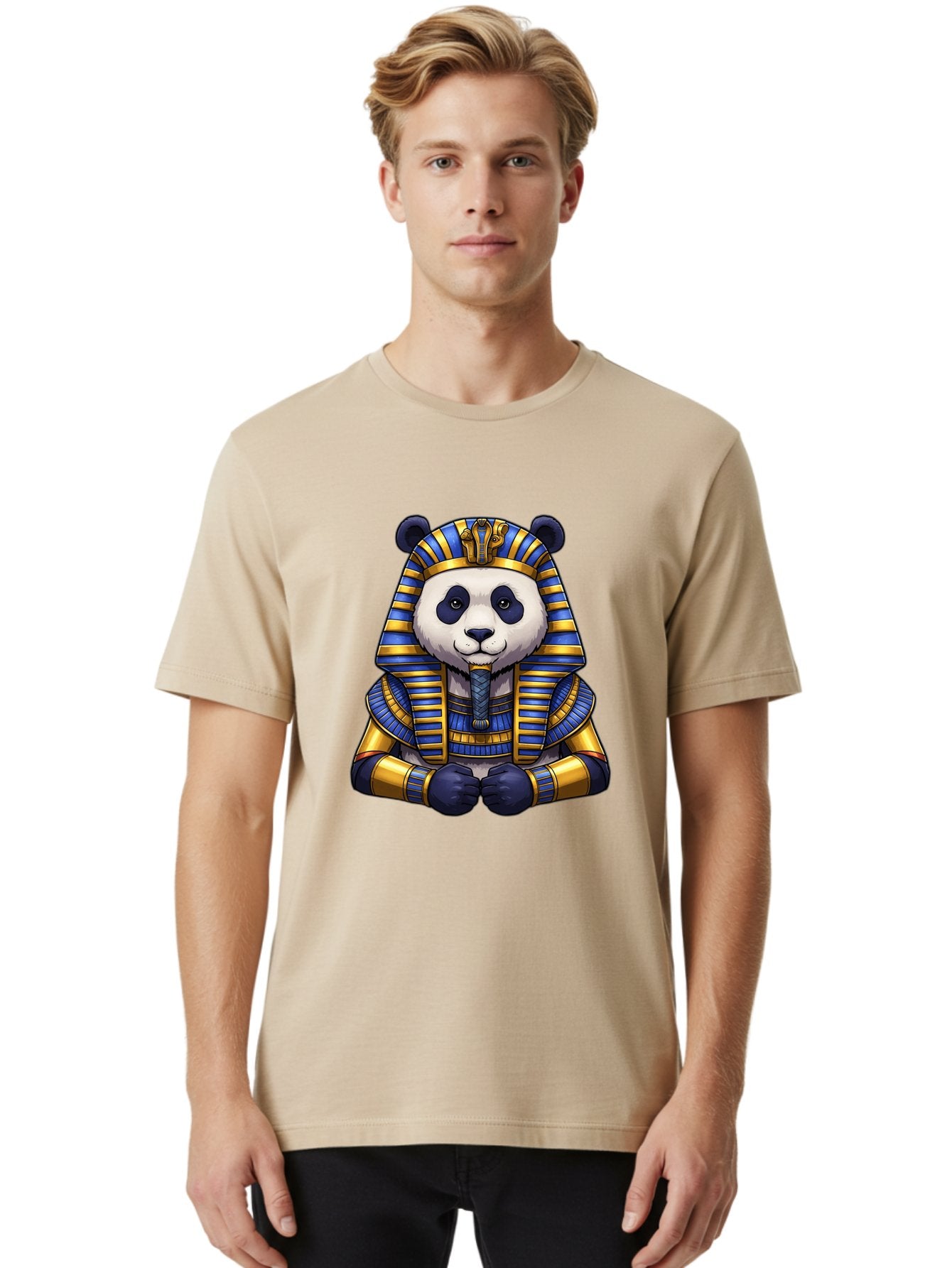 Panda-Pharaoh-3 Men'S Graphic Tee, 100% Cotton, Comfortable Casual Summer Wear, Machine Washable, Vintage Camera, Old Camera, Antique Camera, Black Camera, Classic Photography, Photography Equipment, Nostalgic Device, Film Camera, Camera Art Baf305 19