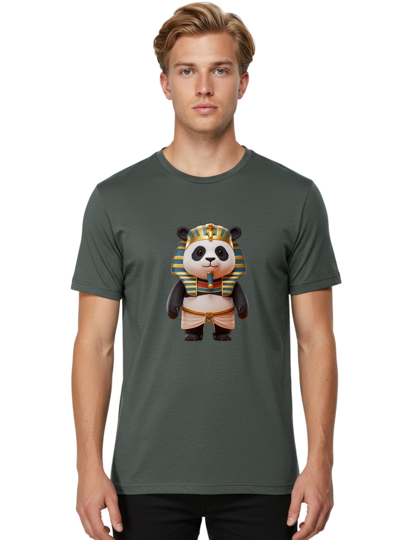 Panda-Pharaoh-4 Men'S Graphic Tee, 100% Cotton, Comfortable Casual Summer Wear, Machine Washable, Vintage Camera, Old Camera, Antique Camera, Black Camera, Classic Photography, Photography Equipment, Nostalgic Device, Film Camera, Camera Art Baf306 23