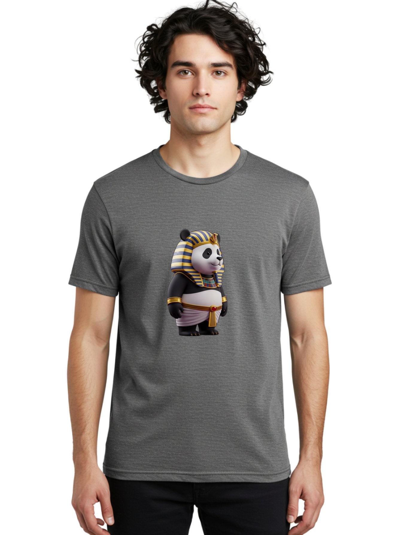 Panda-Pharaoh-5 Men'S Graphic Tee, 100% Cotton, Comfortable Casual Summer Wear, Machine Washable, Vintage Camera, Old Camera, Antique Camera, Black Camera, Classic Photography, Photography Equipment, Nostalgic Device, Film Camera, Camera Art Baf307 17