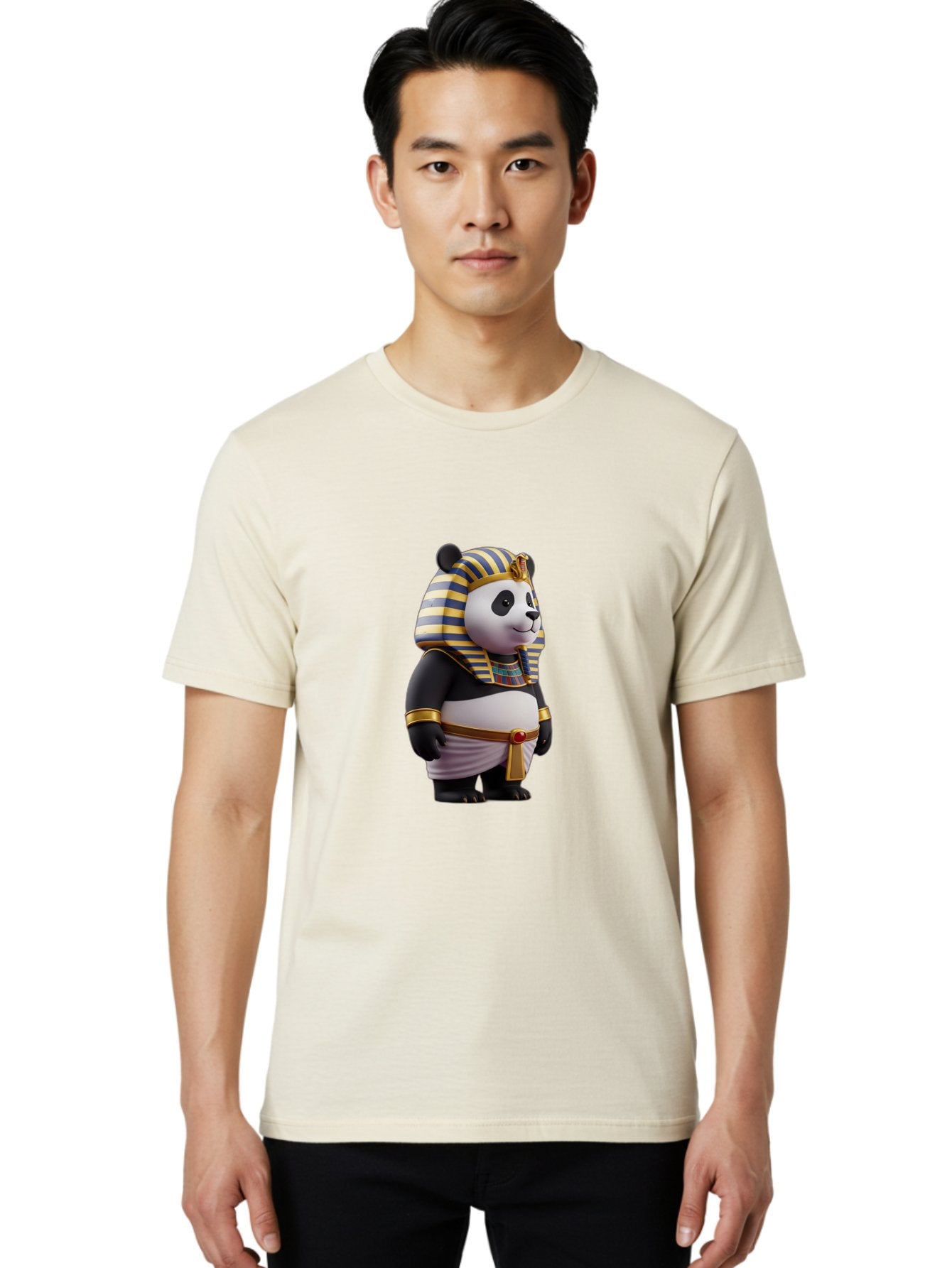 Panda-Pharaoh-5 Men'S Graphic Tee, 100% Cotton, Comfortable Casual Summer Wear, Machine Washable, Vintage Camera, Old Camera, Antique Camera, Black Camera, Classic Photography, Photography Equipment, Nostalgic Device, Film Camera, Camera Art Baf307 19