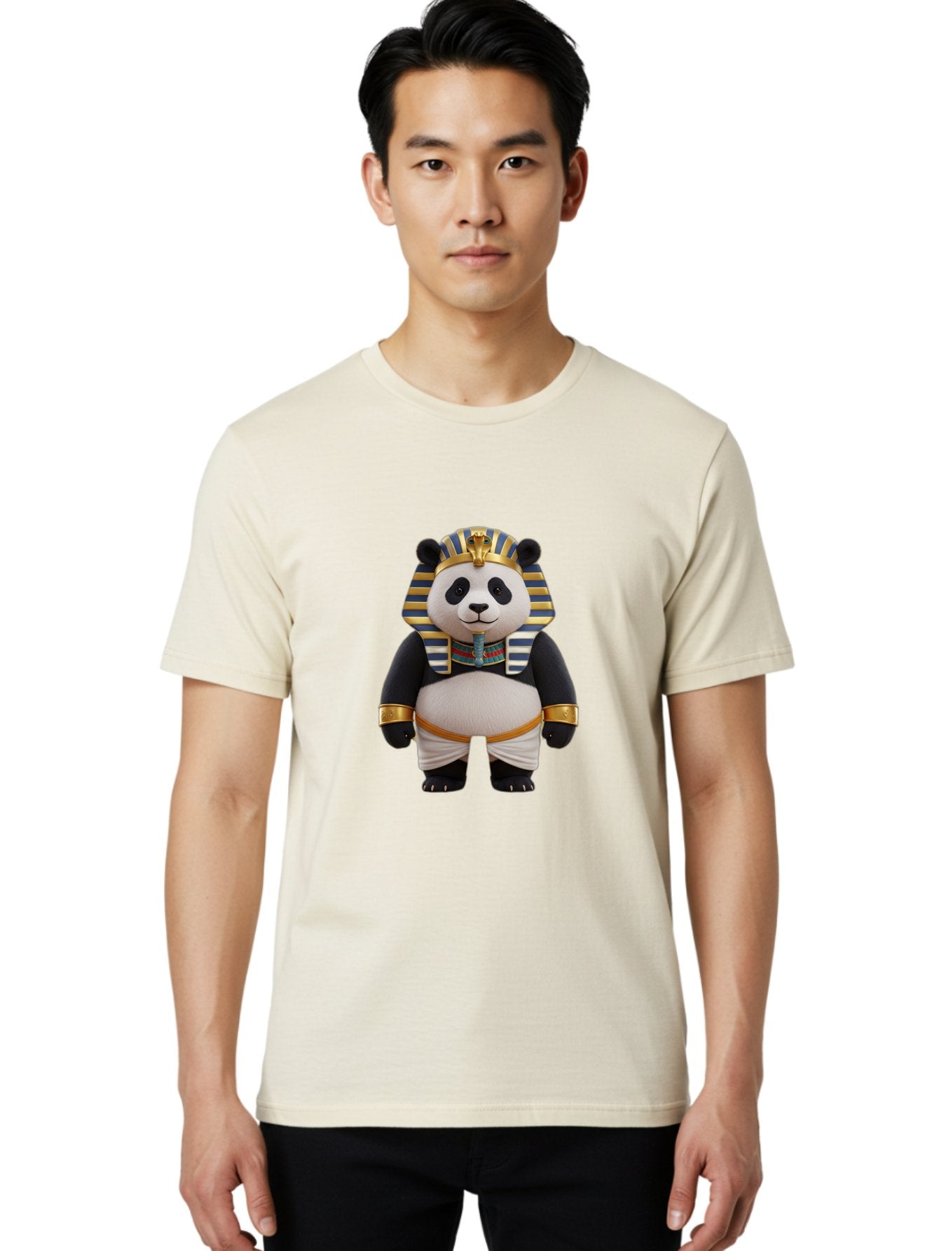 Panda-Pharaoh-6 Men'S Graphic Tee, 100% Cotton, Comfortable Casual Summer Wear, Machine Washable, Vintage Camera, Old Camera, Antique Camera, Black Camera, Classic Photography, Photography Equipment, Nostalgic Device, Film Camera, Camera Art Baf308 24