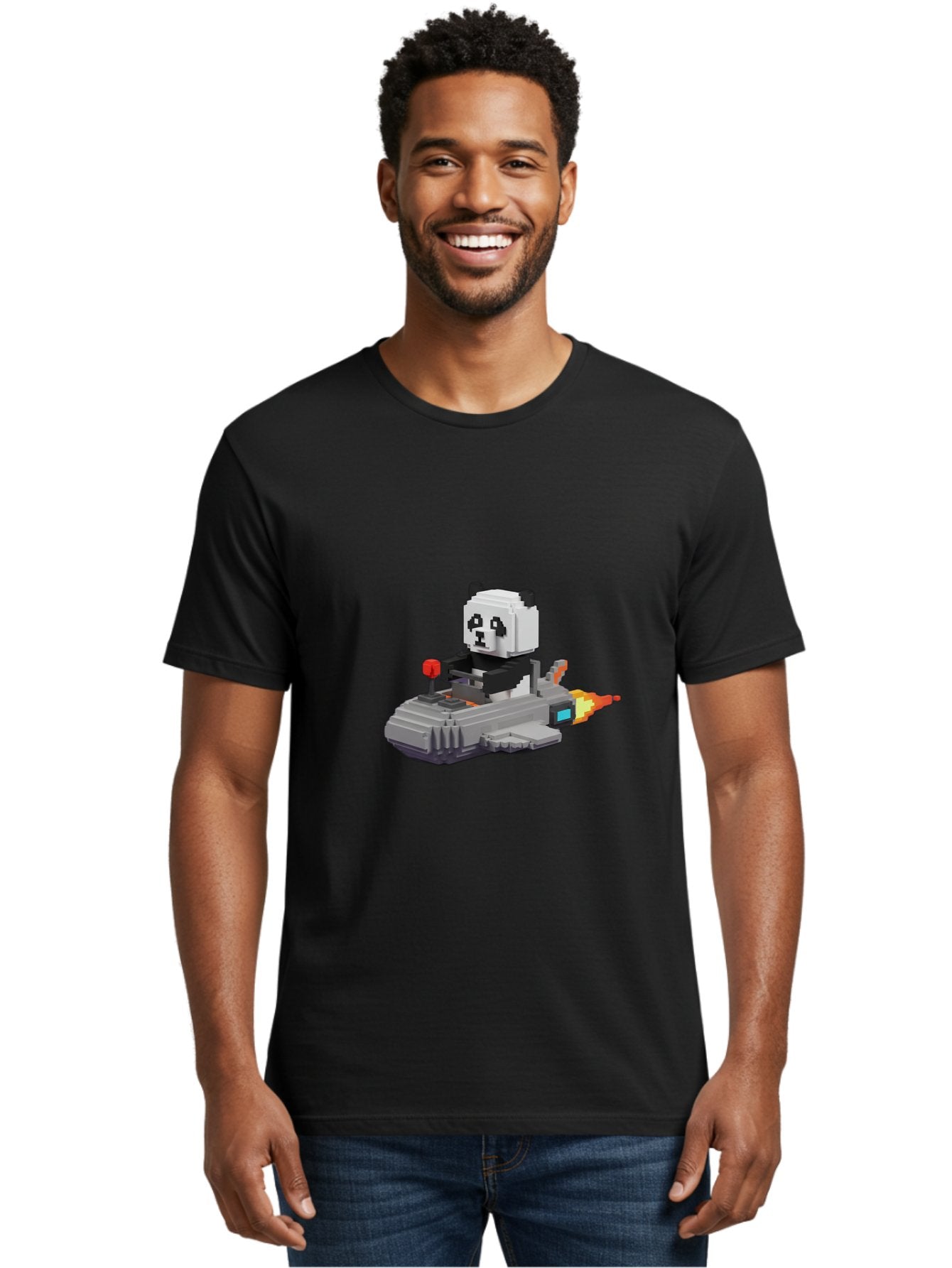 Panda-Pilot-1 Men'S Graphic Tee, 100% Cotton, Comfortable Casual Summer Wear, Machine Washable, Vintage Camera, Old Camera, Antique Camera, Black Camera, Classic Photography, Photography Equipment, Nostalgic Device, Film Camera, Camera Art Baf312 26
